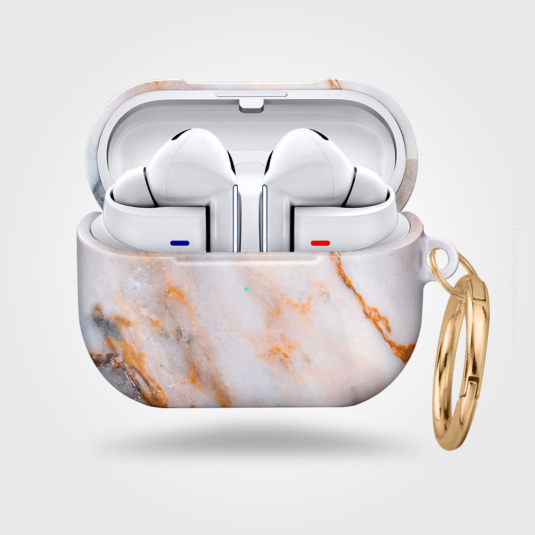 Marble Samsung Galaxy Buds3 Pro Case - Coffee Cream cute and personalisable Buds3 Pro Case - POLAR POLAR
