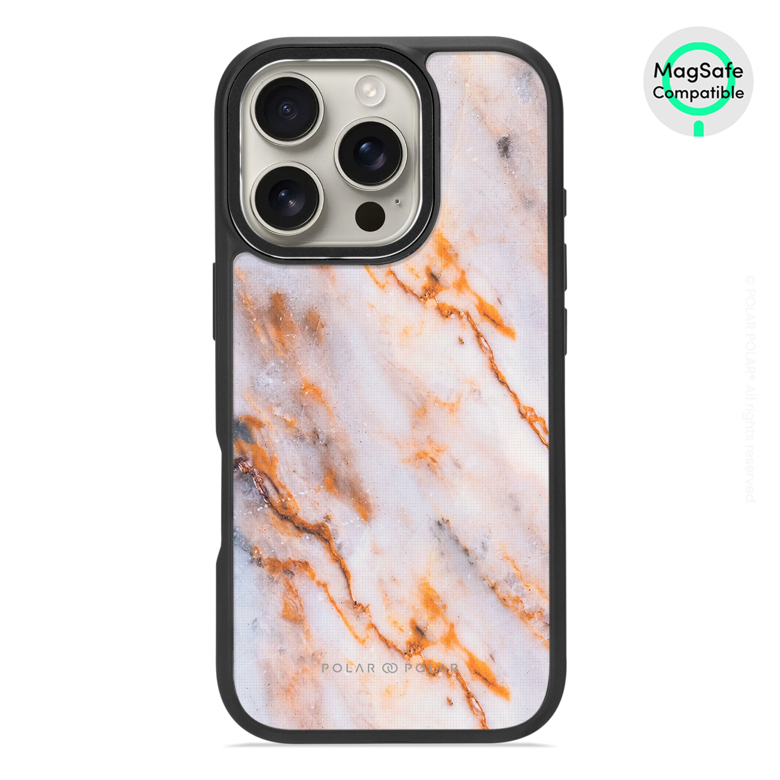 Coffee Cream - iPhone 16 Pro Frosted Black Bumper MagSafe Case