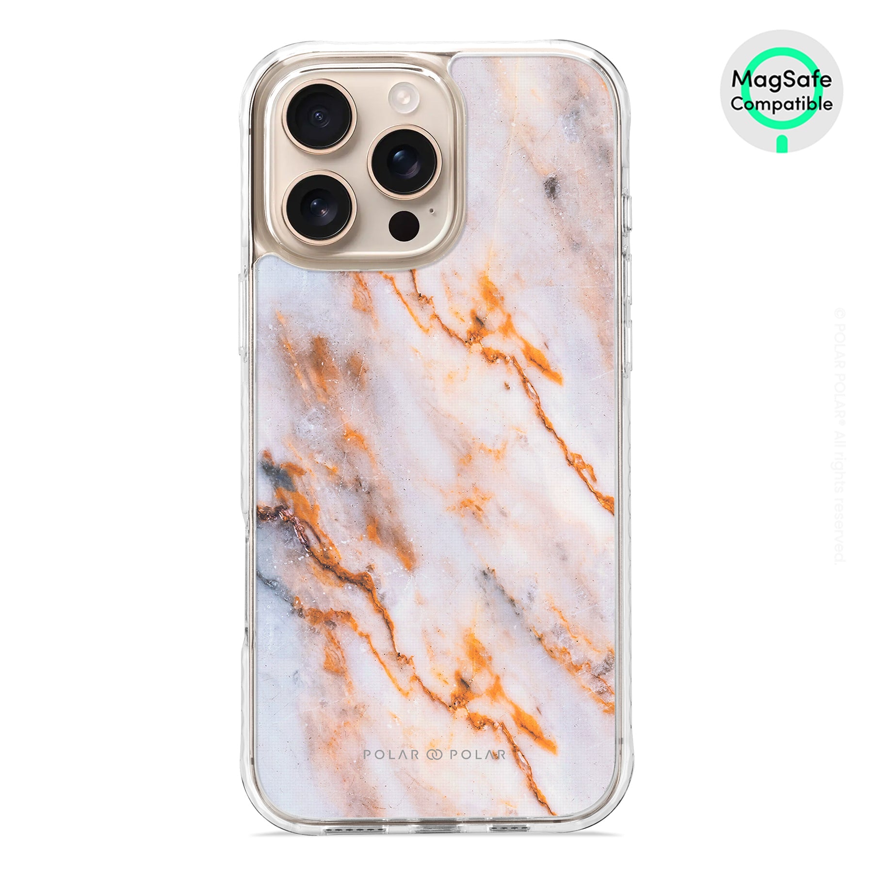 Coffee Cream - iPhone 16 Pro Max Clear Bumper MagSafe Case