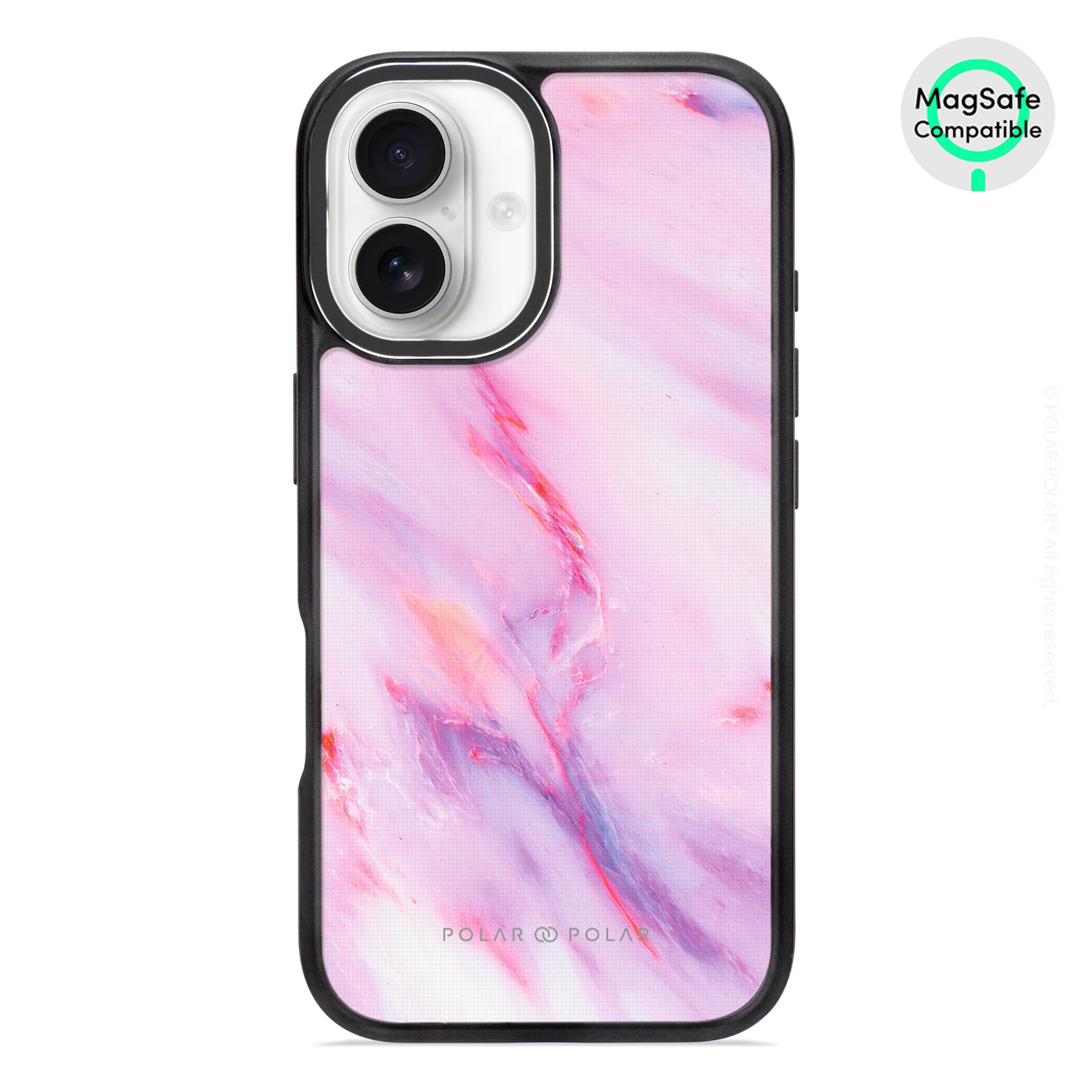 Cotton Candy - iPhone 16 Frosted Black Bumper MagSafe Case
