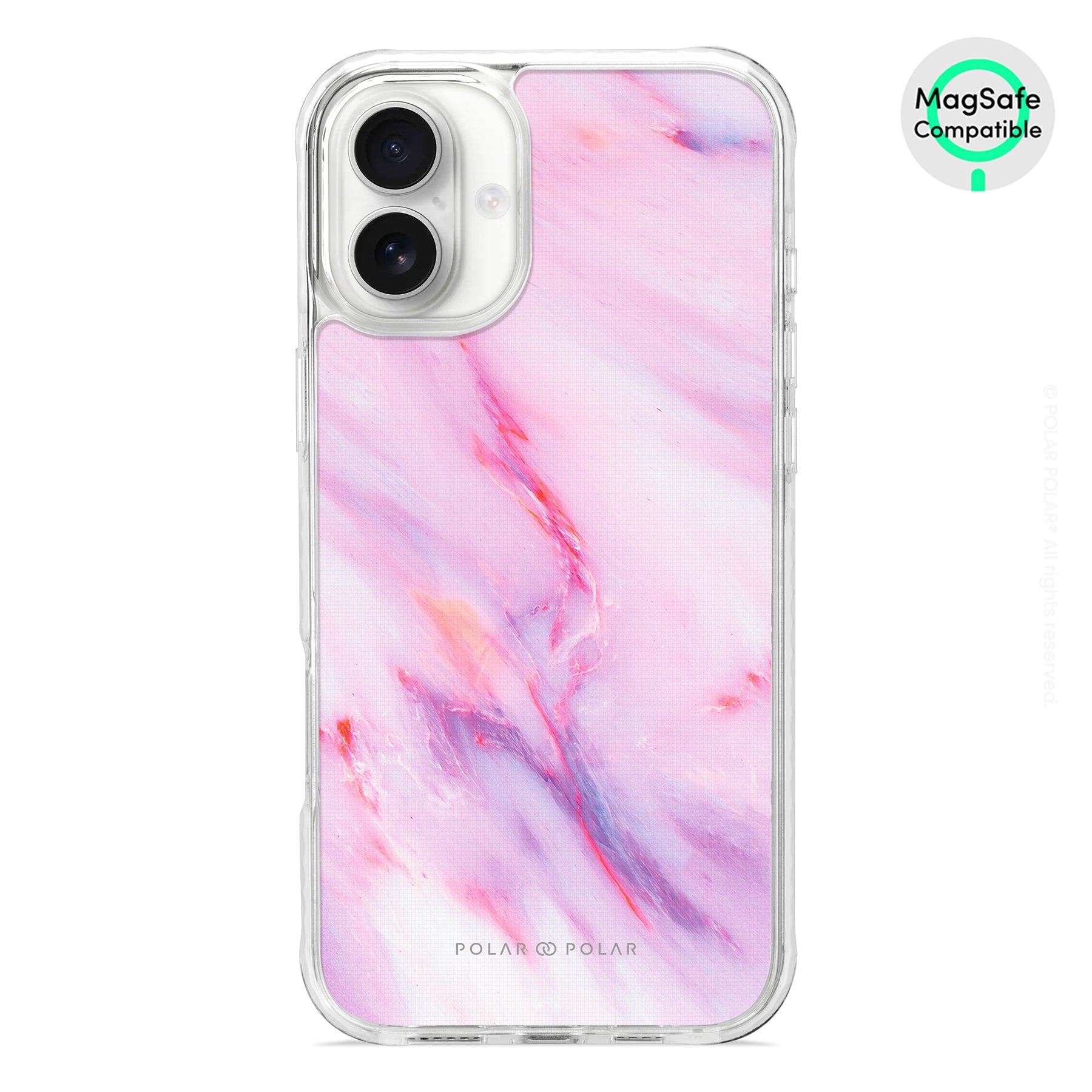 Cotton Candy - iPhone 16 Plus Clear Bumper MagSafe Case