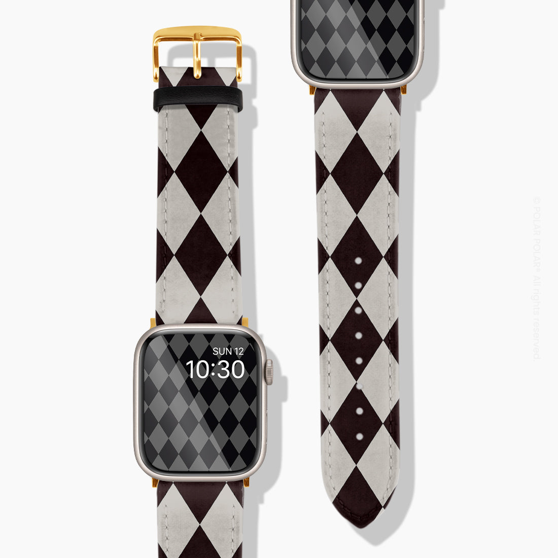 Diamond Black Checker - Apple Watch Band