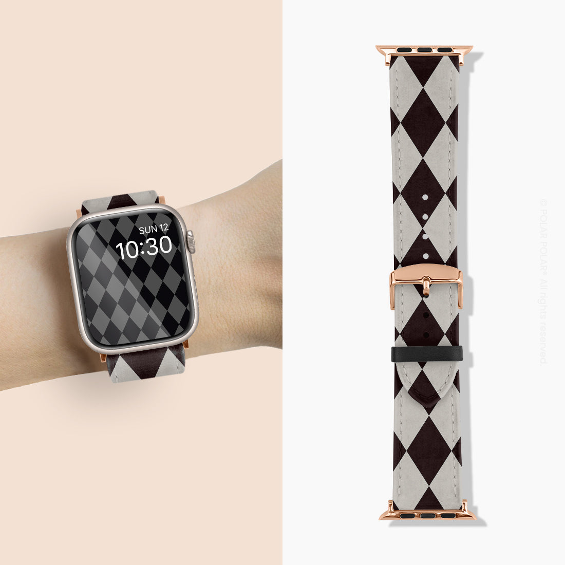 Diamond Black Checker - Apple Watch Band