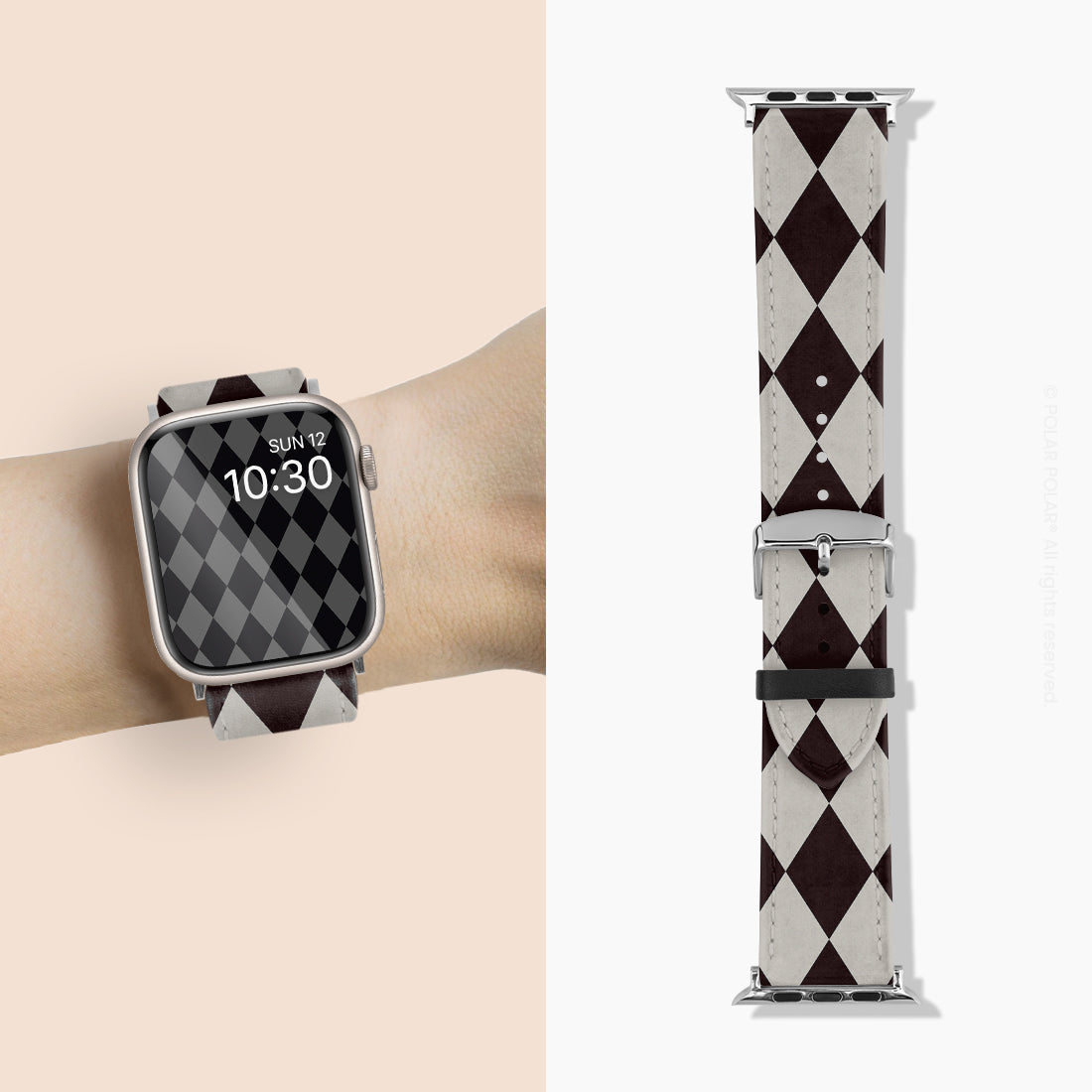 Diamond Black Checker - Apple Watch Band