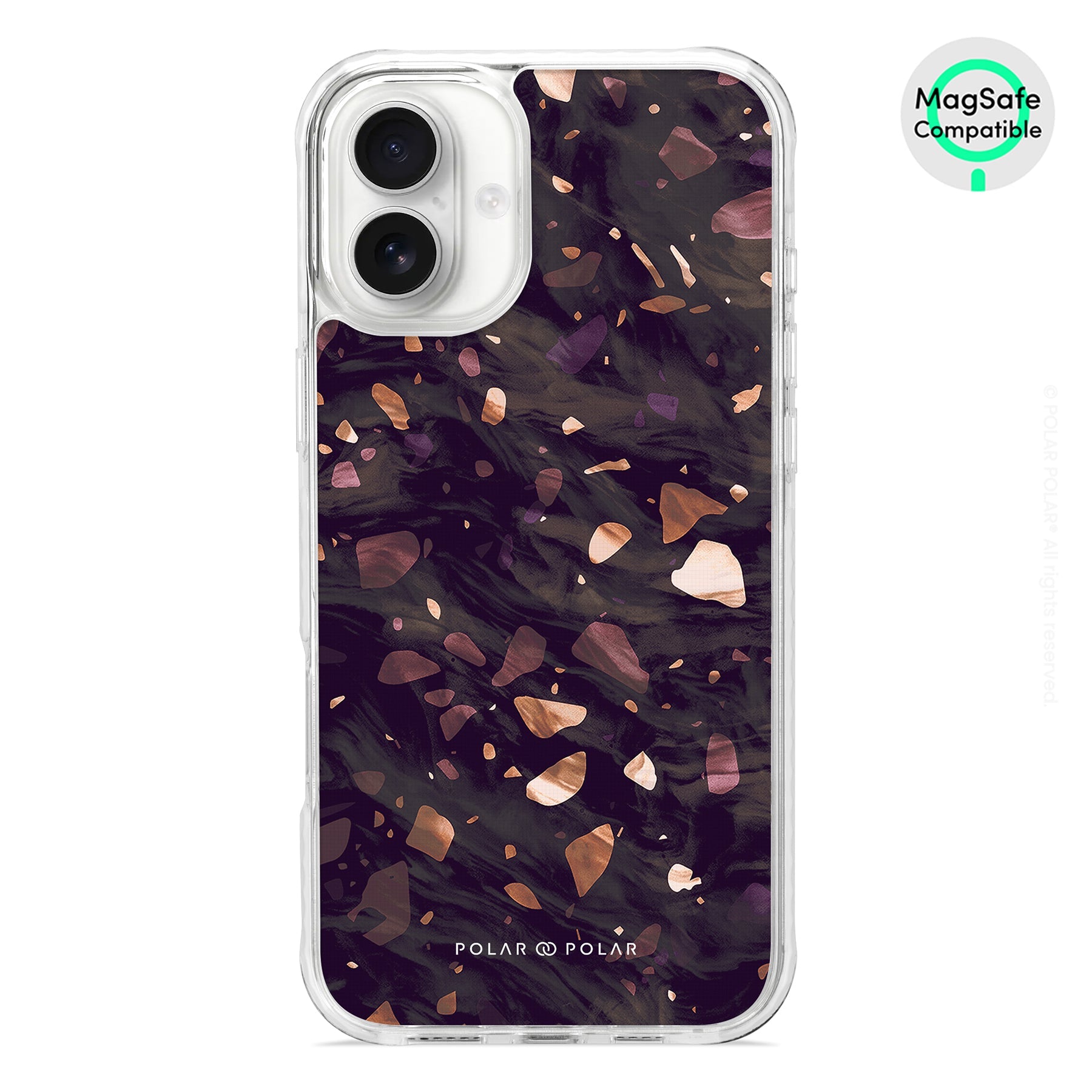 Eminence Terrazzo Gem - iPhone 16 Plus Clear Bumper MagSafe Case
