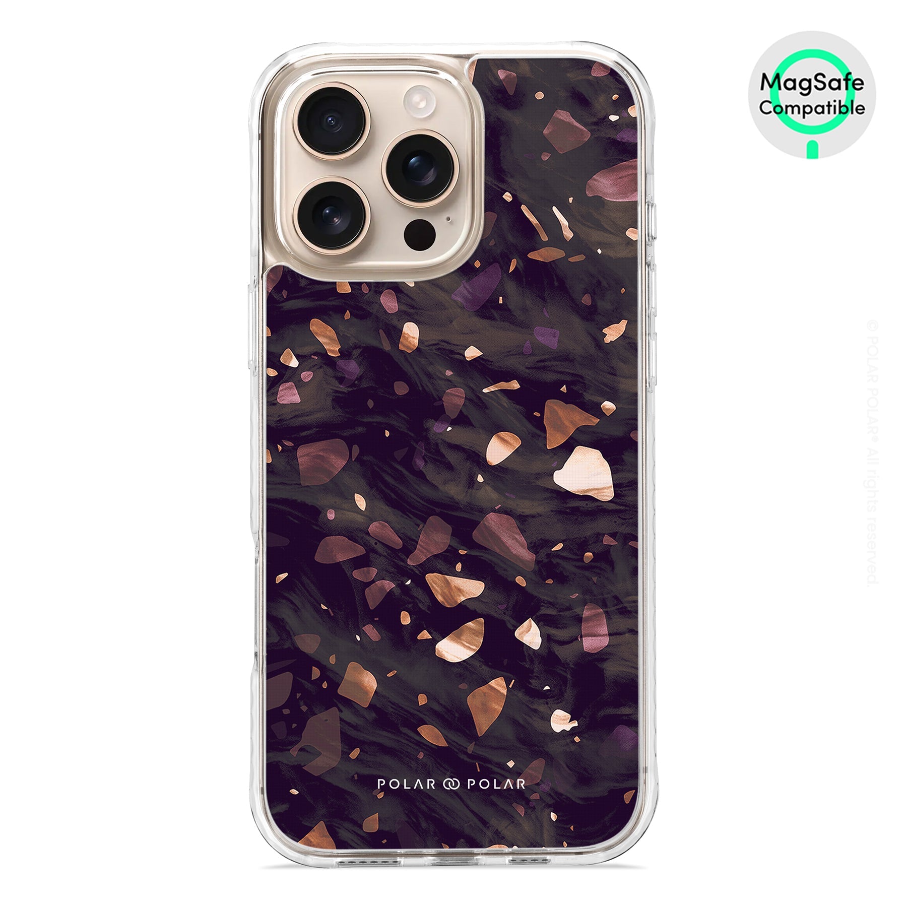 Eminence Terrazzo Gem - iPhone 16 Pro Max Clear Bumper MagSafe Case