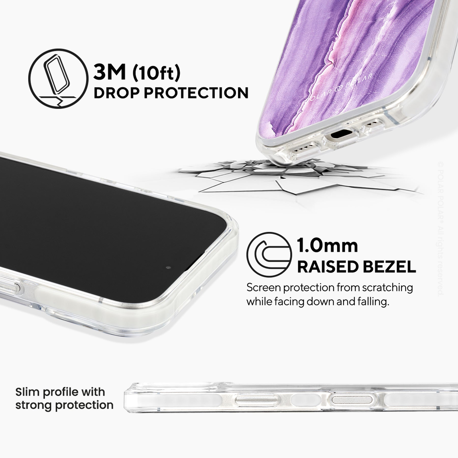French Violet - iPhone 16 Plus Clear Bumper MagSafe Case