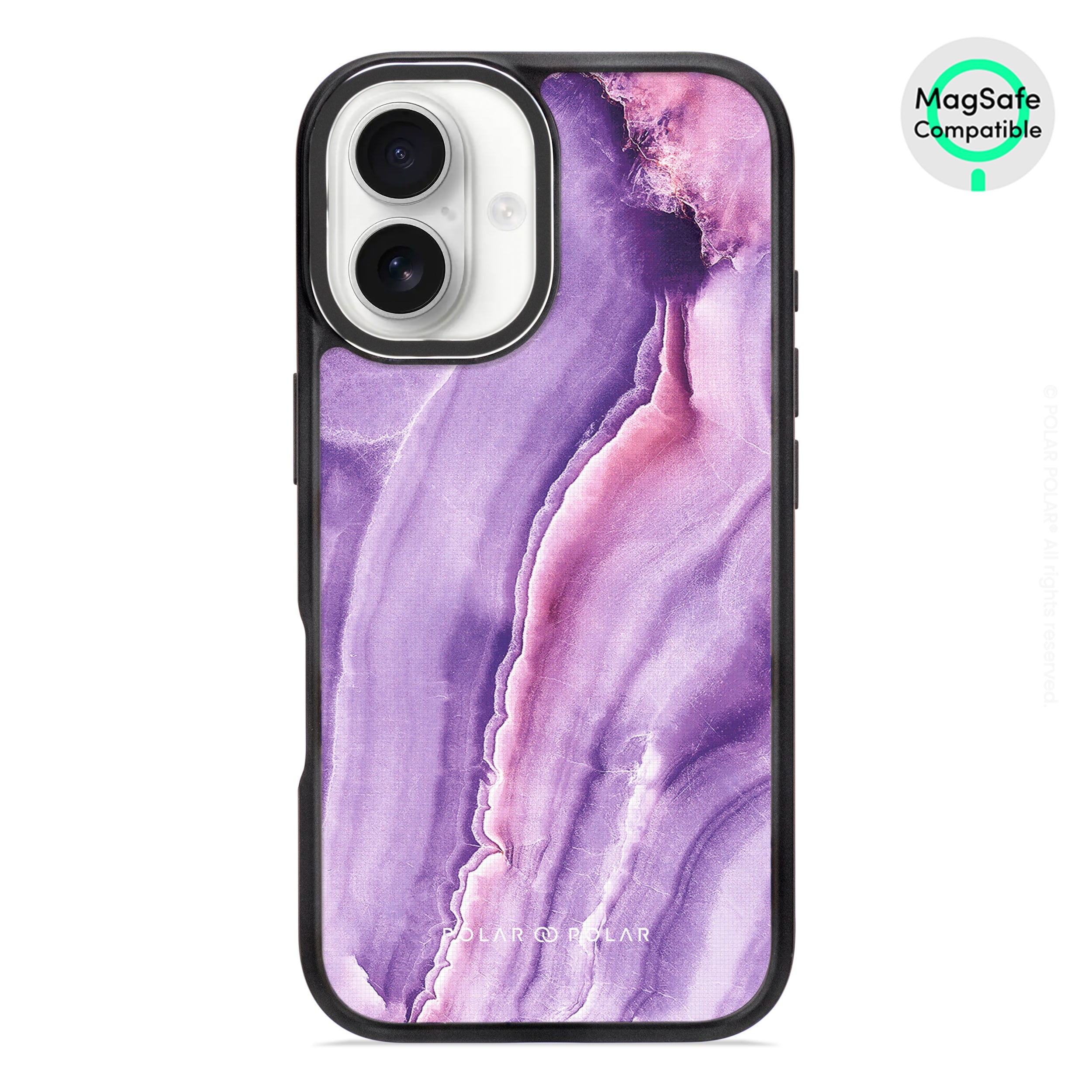 French Violet - iPhone 16 Frosted Black Bumper MagSafe Case