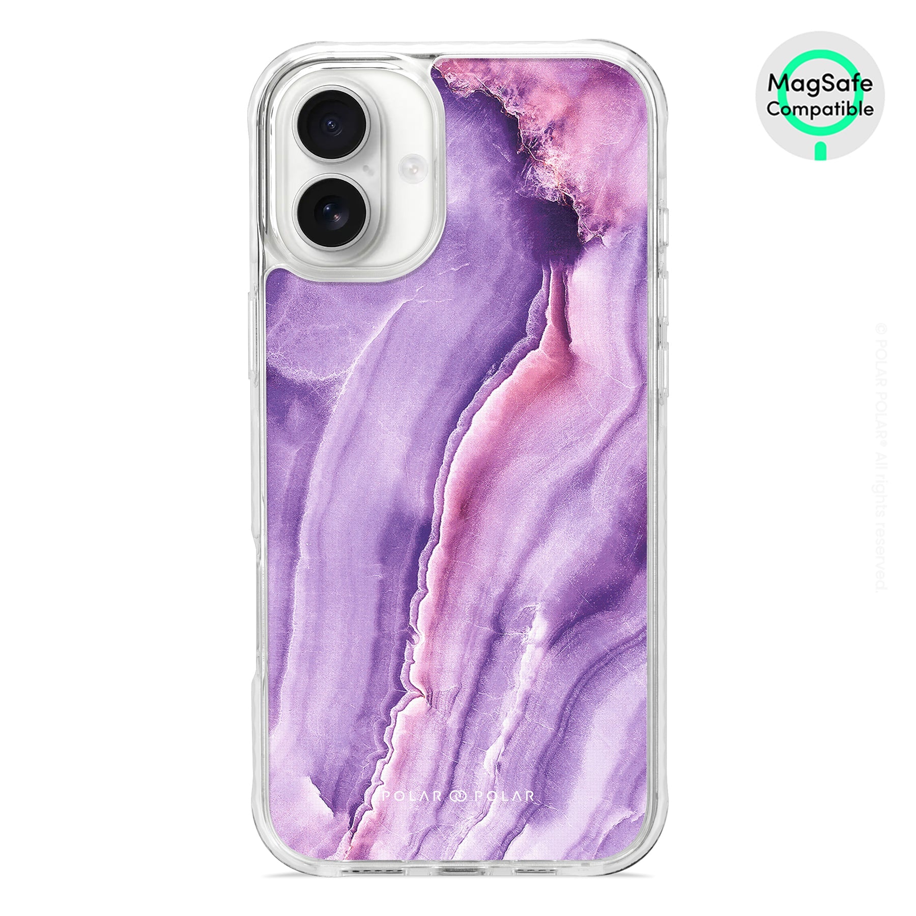 French Violet - iPhone 16 Plus Clear Bumper MagSafe Case