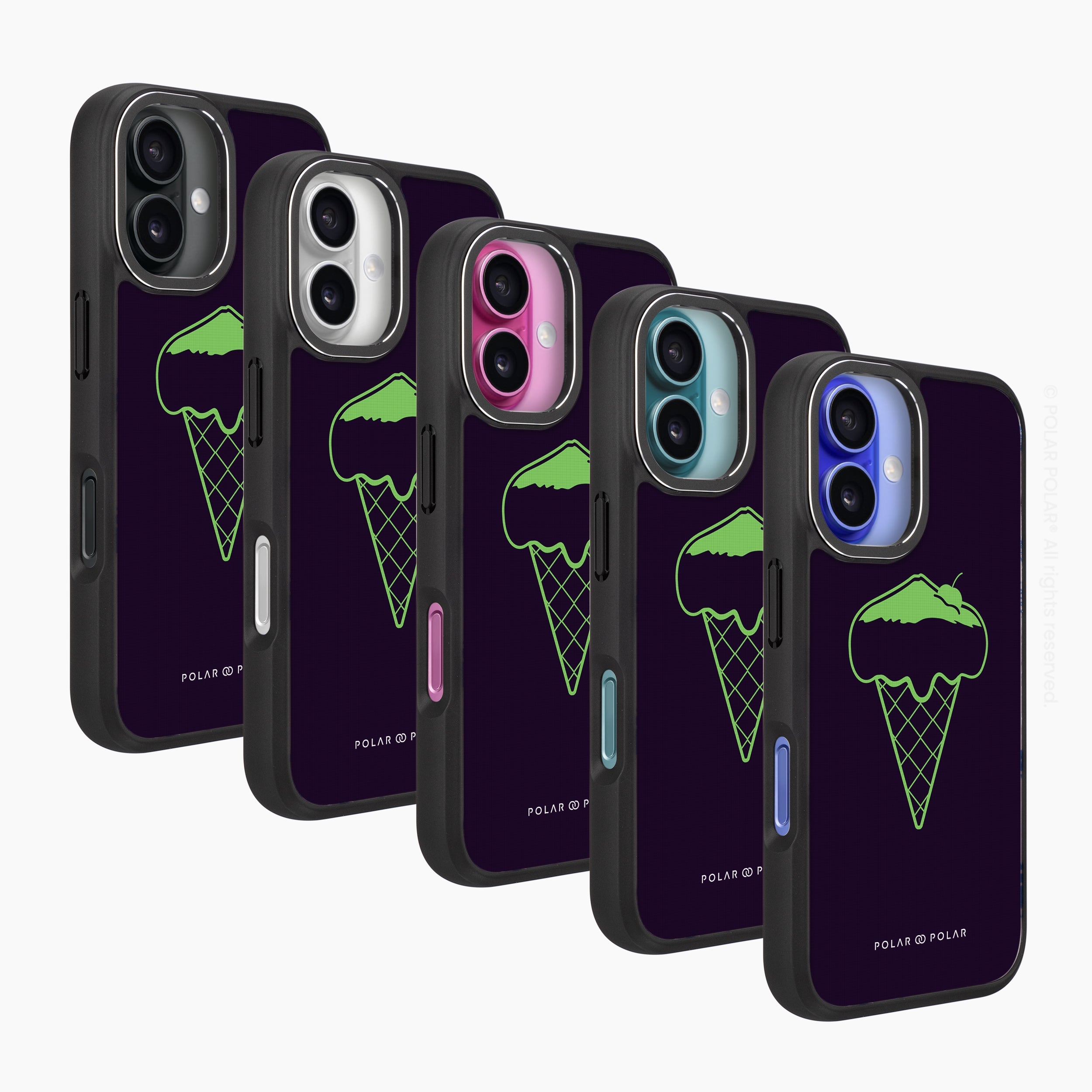 Fujisan Black Ice Cream - iPhone 16 Frosted Black Bumper MagSafe Case
