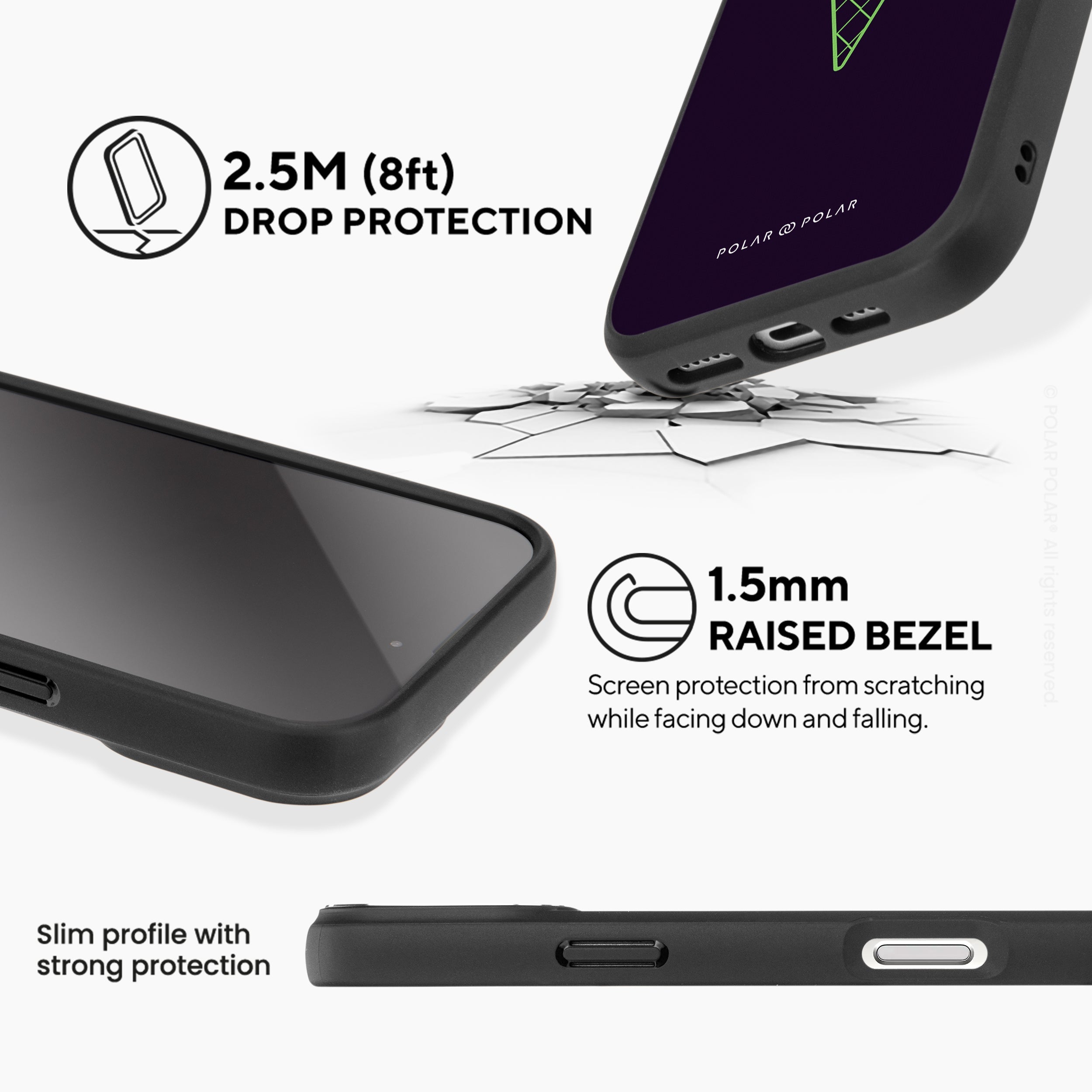Fujisan Black Ice Cream - iPhone 16 Plus Frosted Black Bumper MagSafe Case