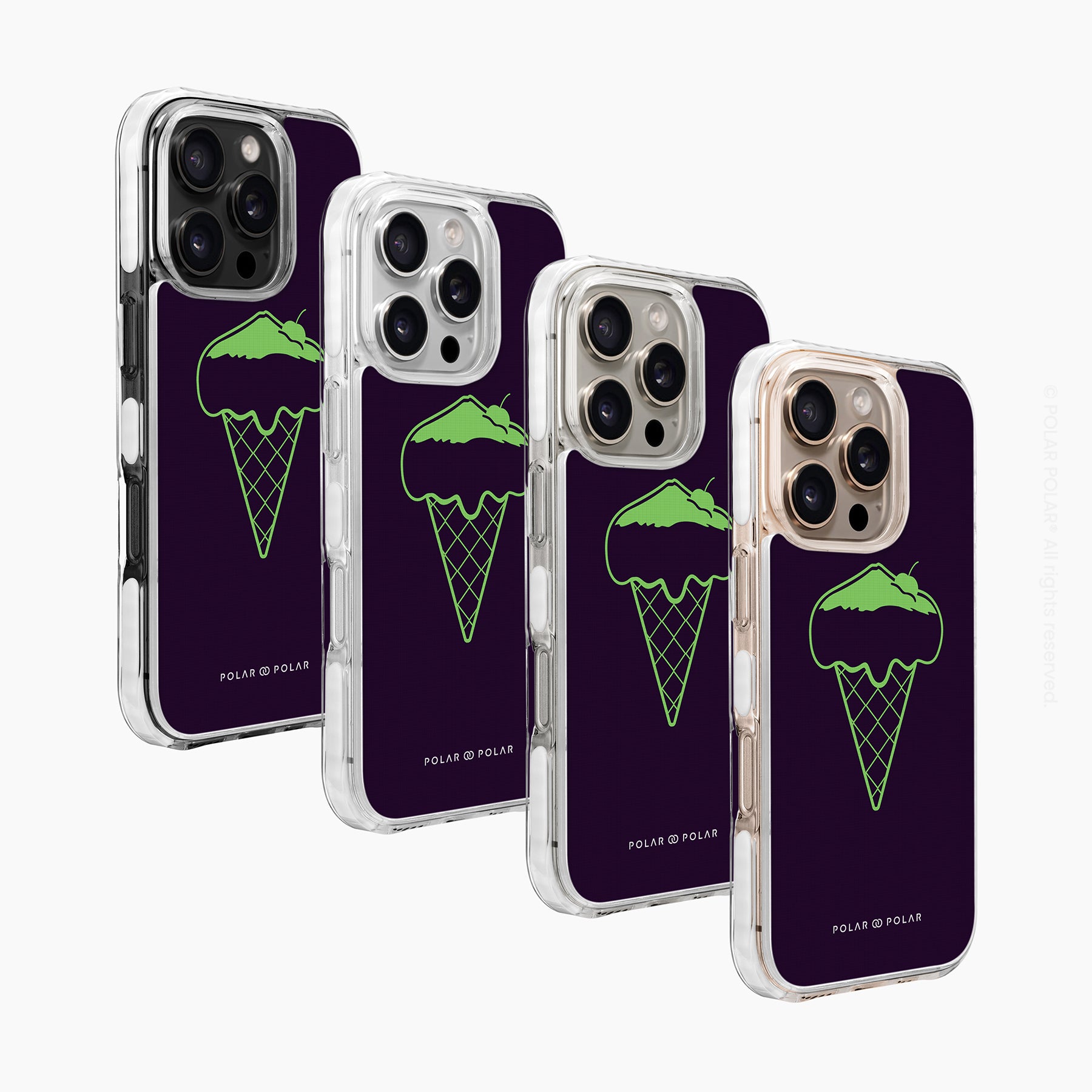 Fujisan Black Ice Cream - iPhone 16 Pro Max Clear Bumper MagSafe Case