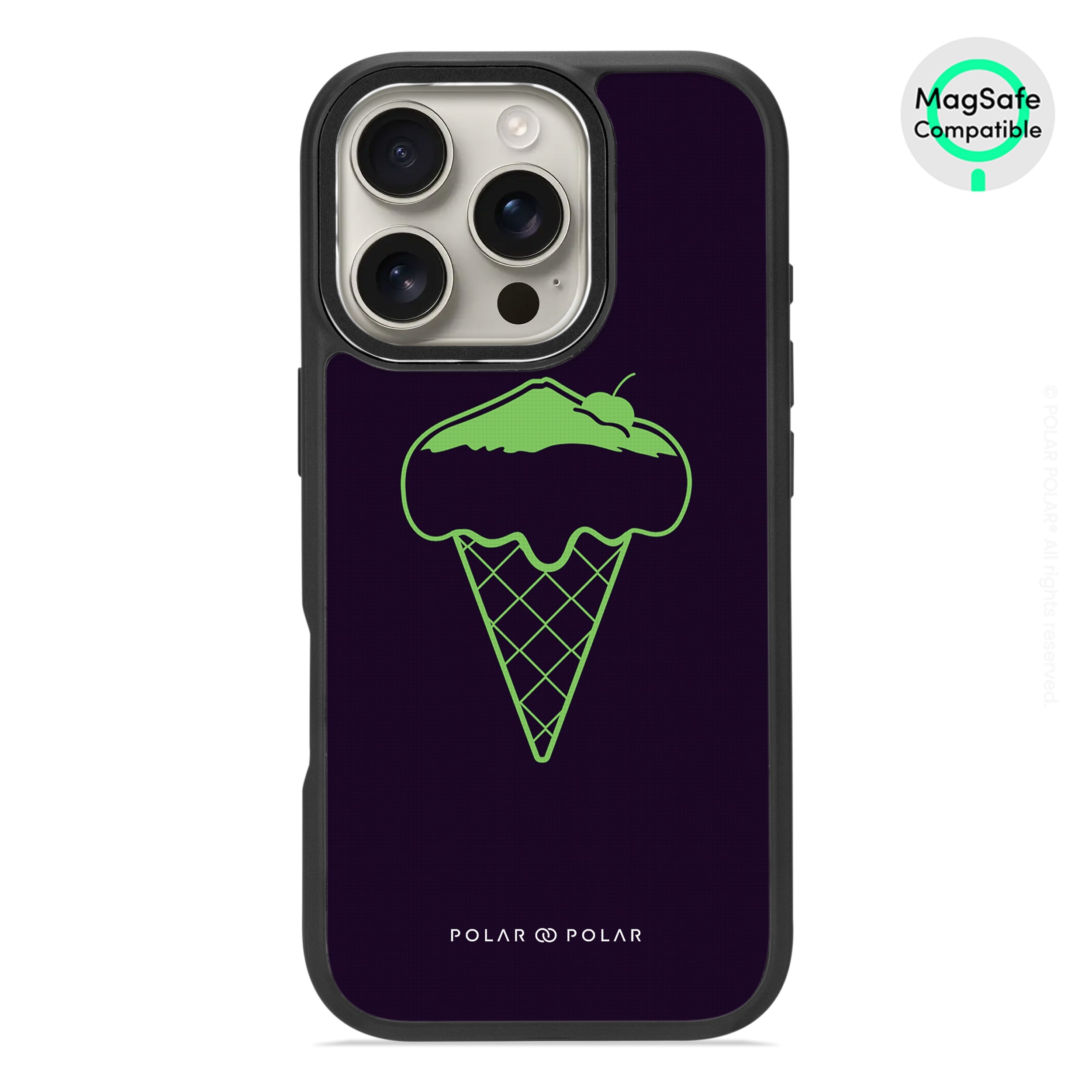 Fujisan Black Ice Cream - iPhone 16 Pro Frosted Black Bumper MagSafe Case