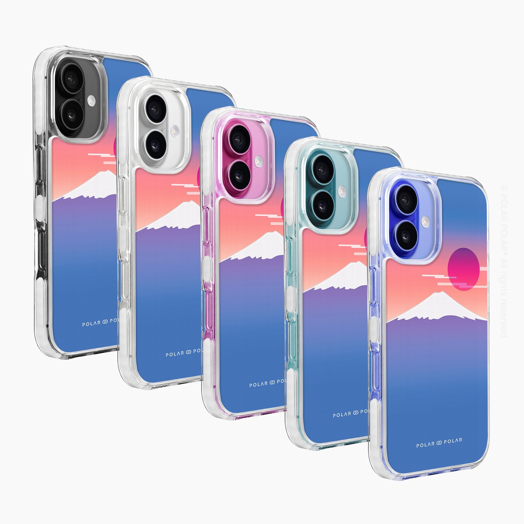 Fujisan Blue - iPhone 16 Plus Clear Bumper MagSafe Case