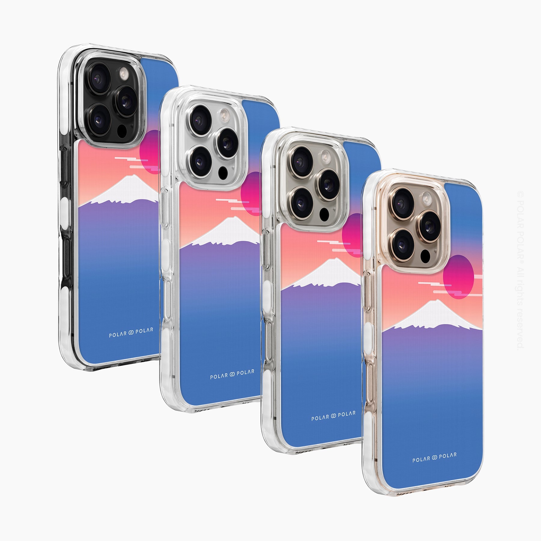 Fujisan Blue - iPhone 16 Pro Max Clear Bumper MagSafe Case