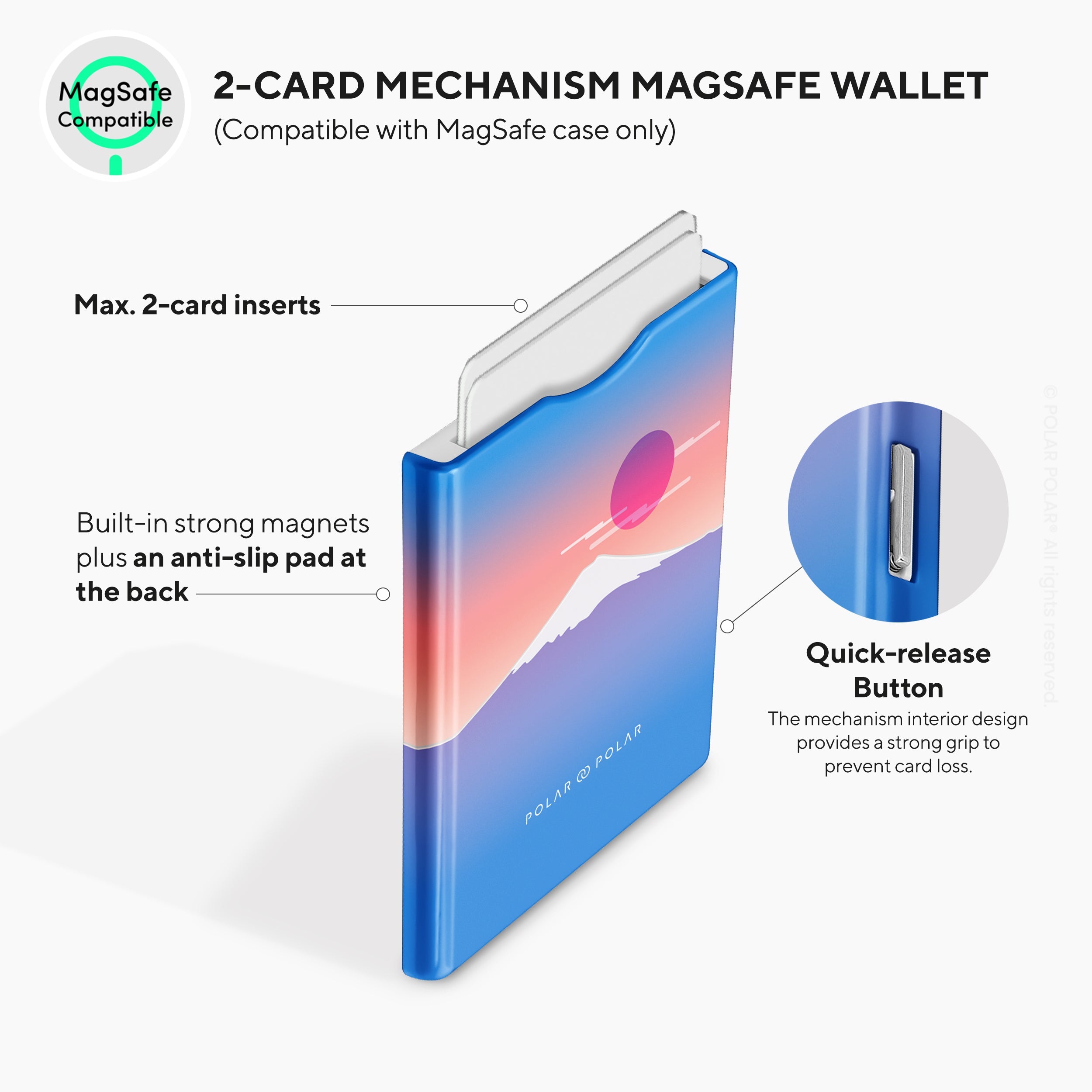Fujisan Blue MagSafe Wallet