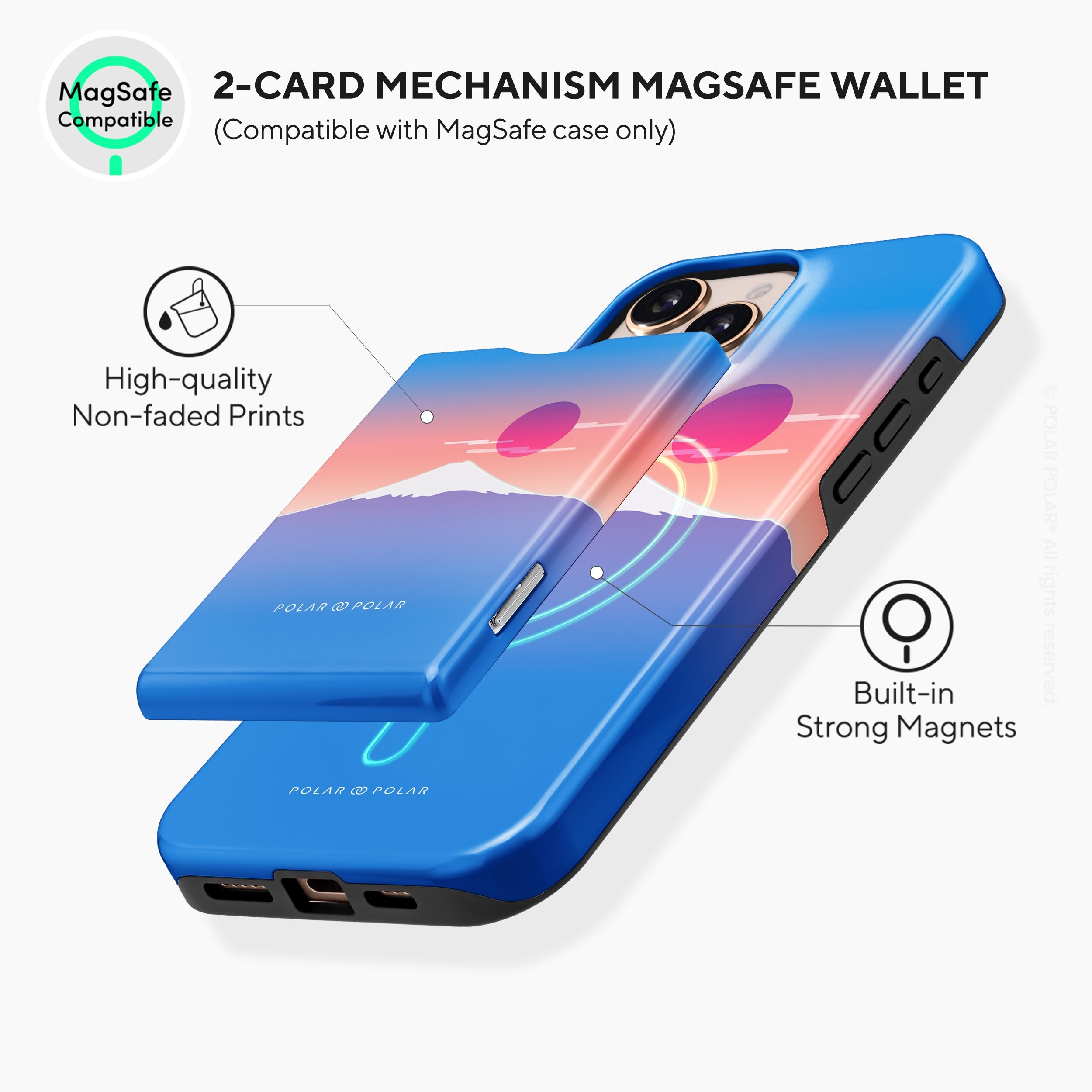 Fujisan Blue MagSafe Wallet