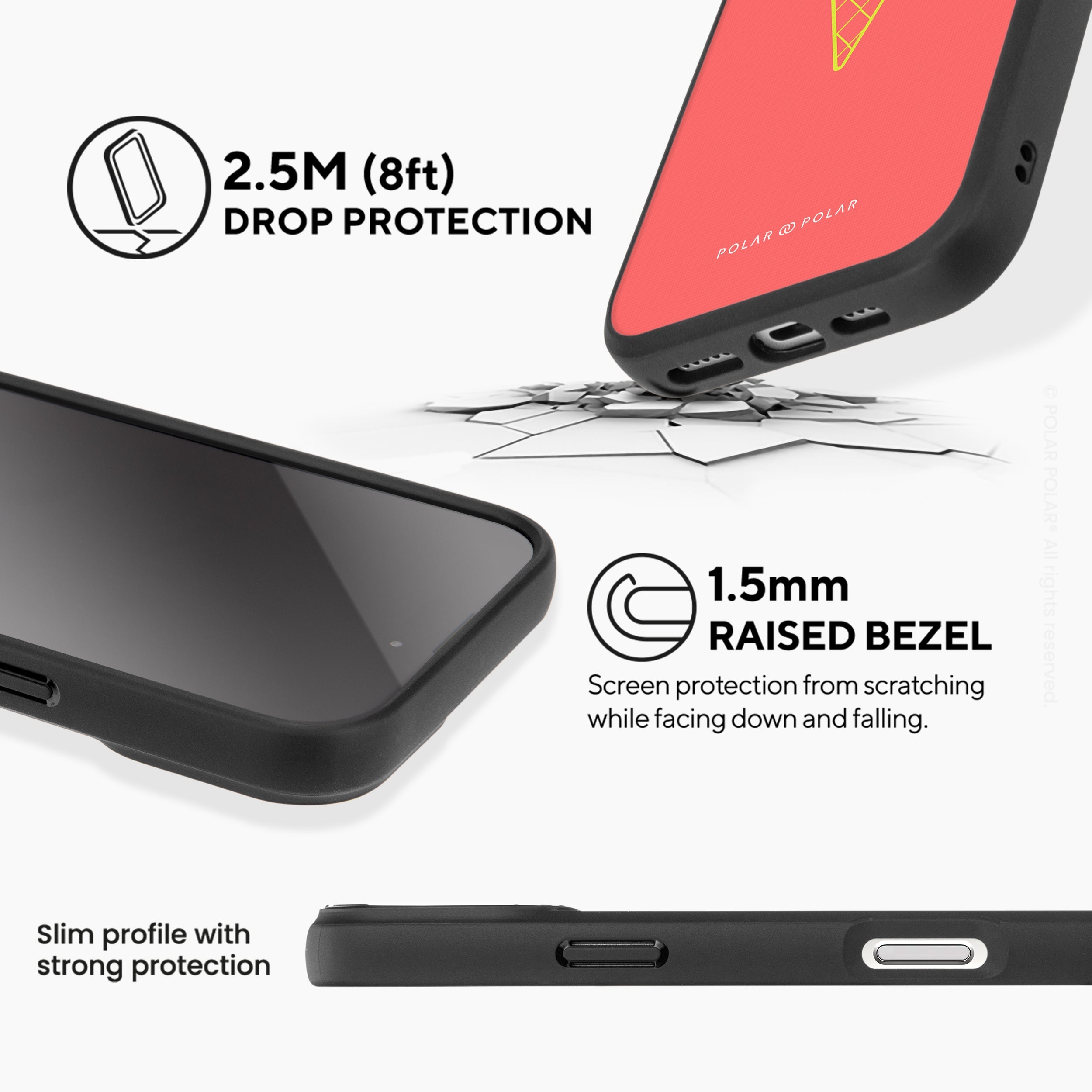 Fujisan Coral Ice Cream - iPhone 16 Frosted Black Bumper MagSafe Case