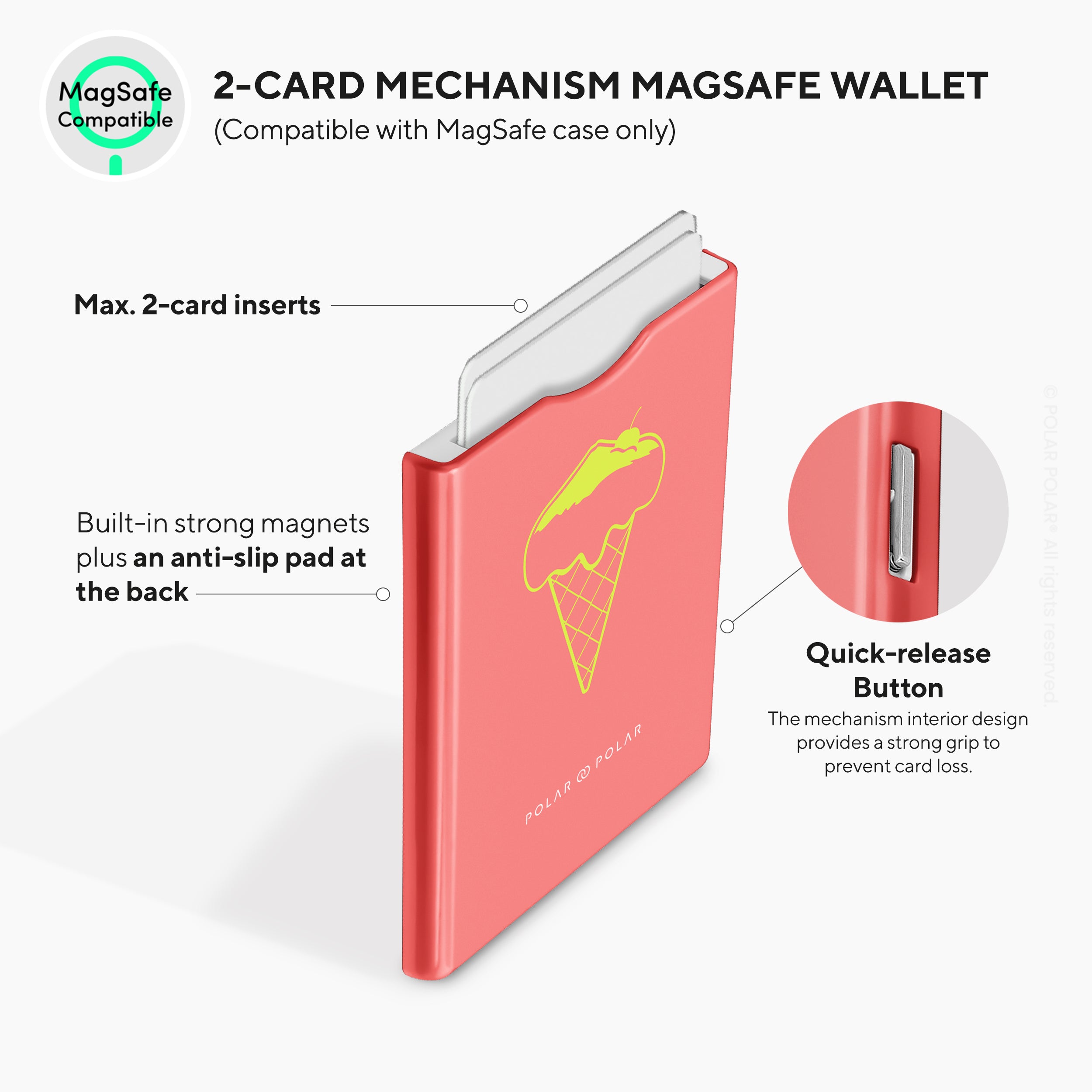 Fujisan Coral Ice Cream MagSafe Wallet