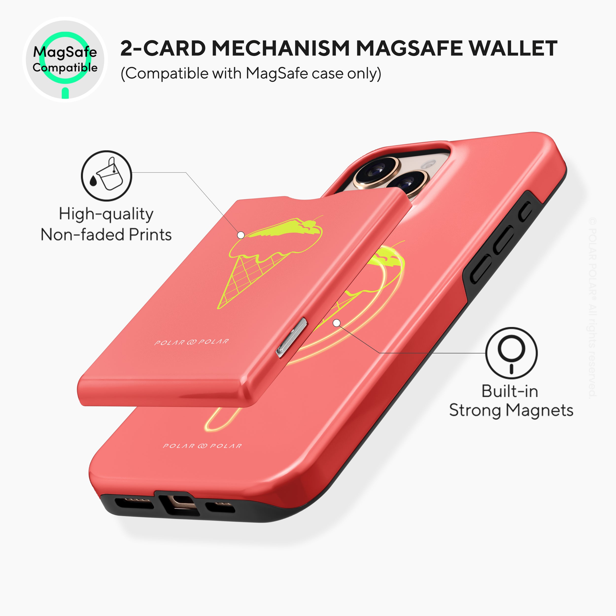 Fujisan Coral Ice Cream MagSafe Wallet