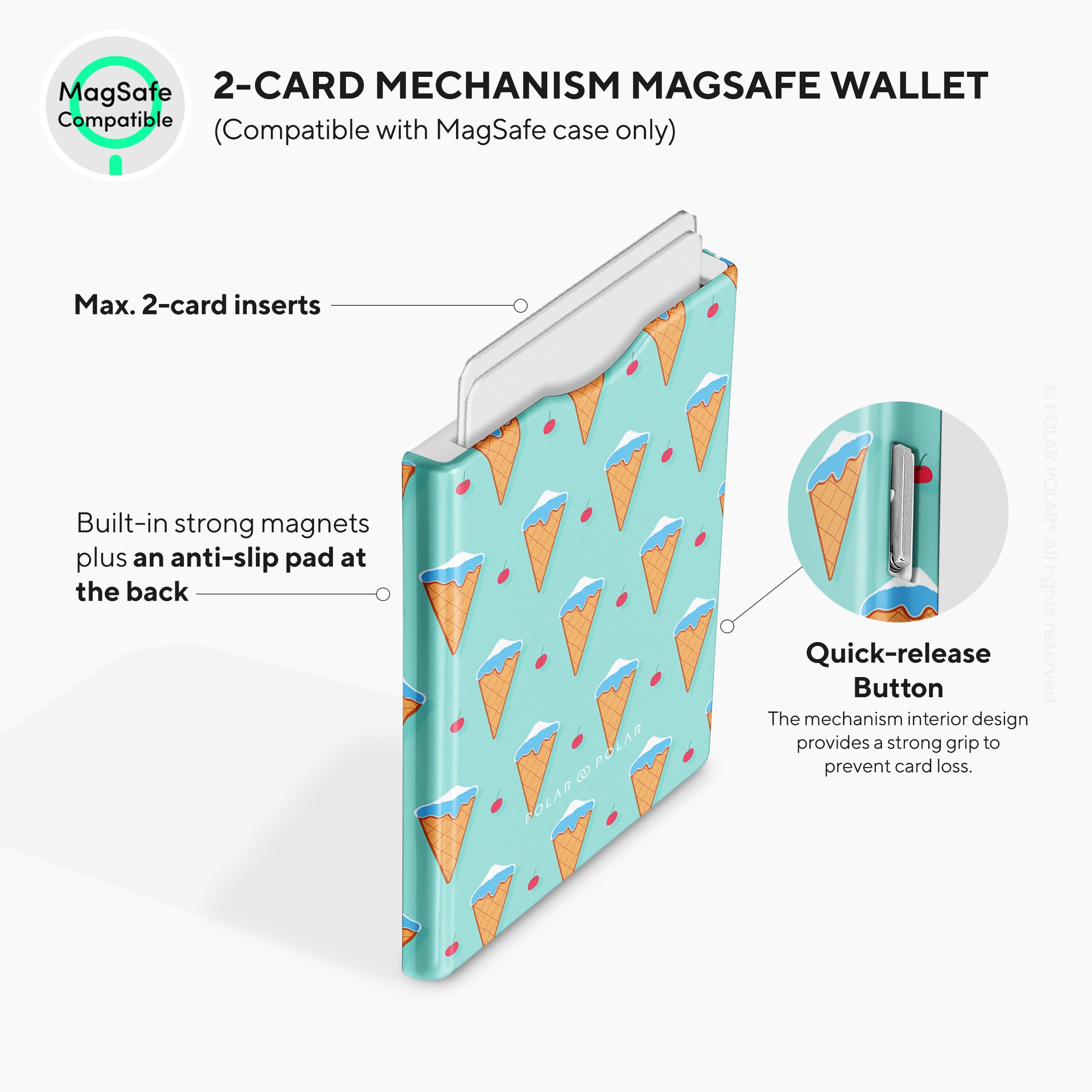 Fujisan Lake Blue Ice Cream MagSafe Wallet