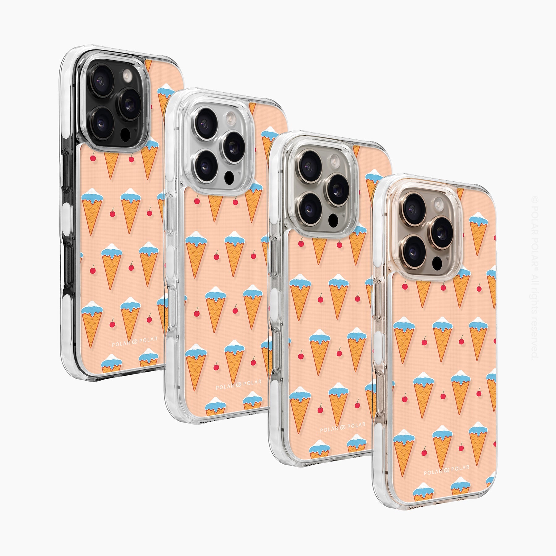 Fujisan Peach Ice Cream - iPhone 16 Pro Max Clear Bumper MagSafe Case