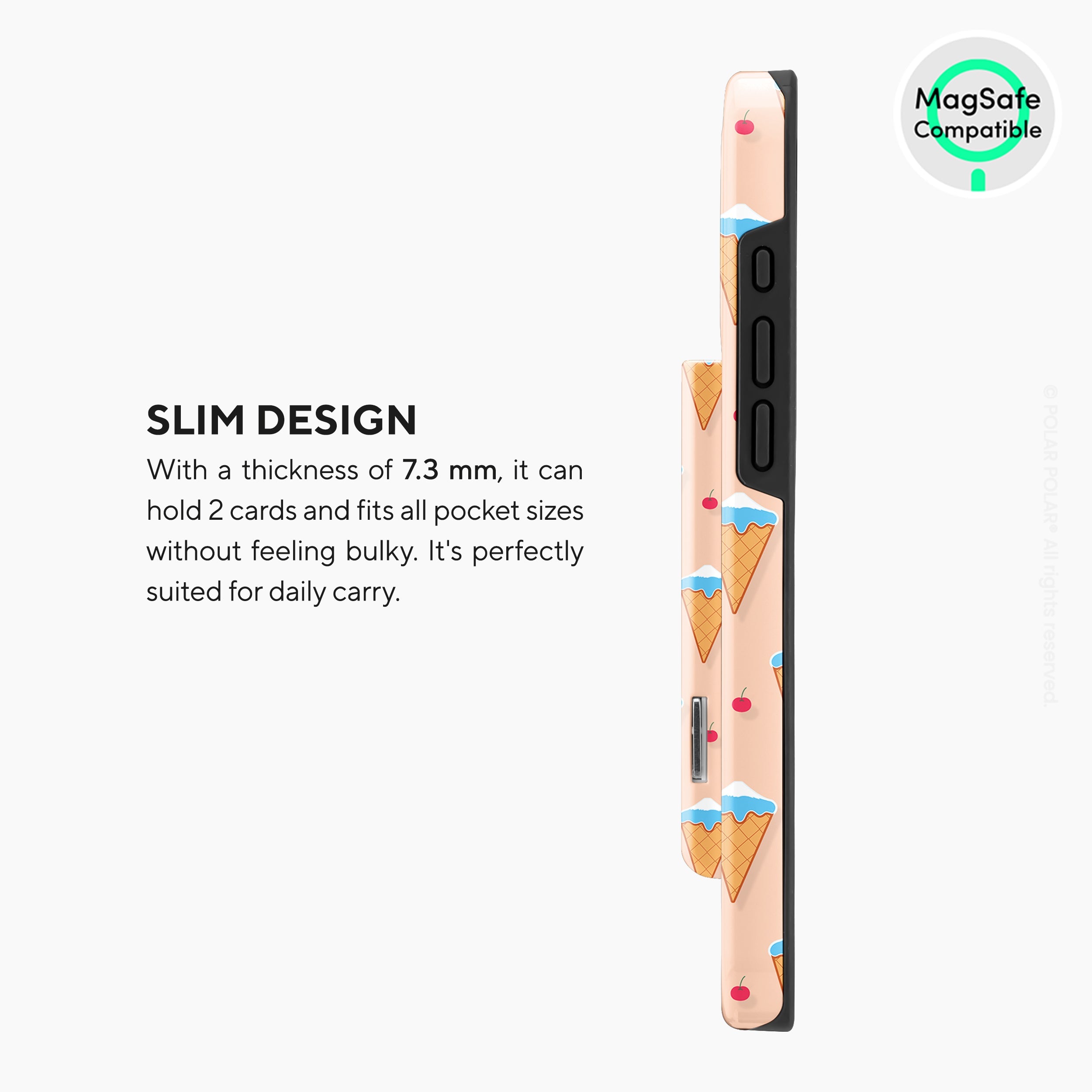Fujisan Peach Ice Cream MagSafe Wallet