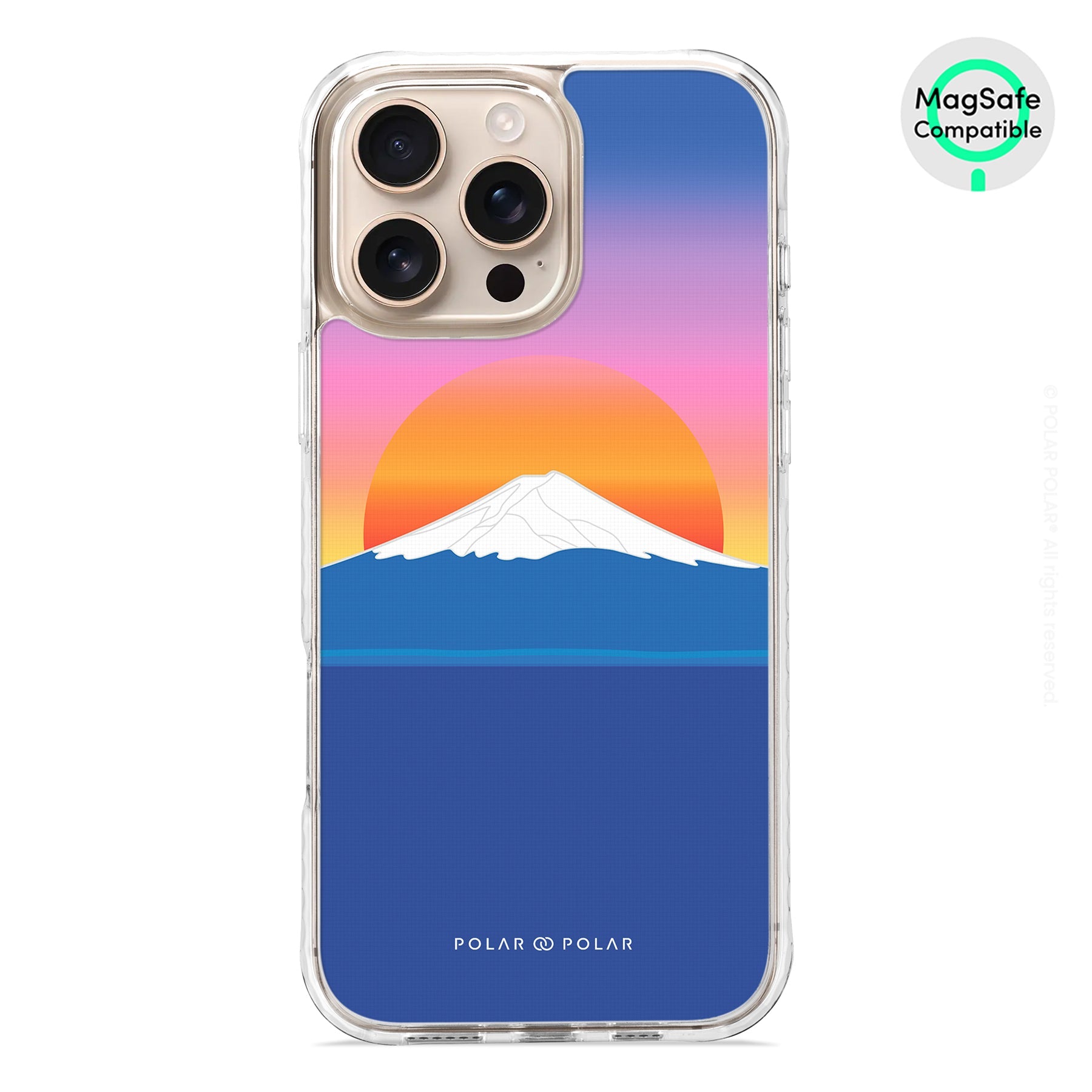 Fujisan Sunset - iPhone 16 Pro Max Clear Bumper MagSafe Case
