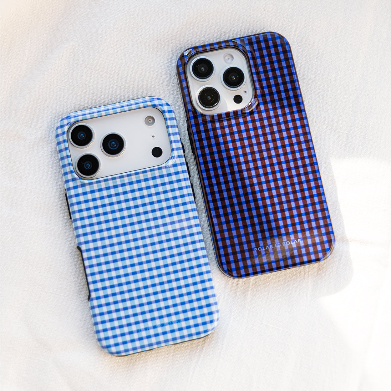 Blue White Gingham - Samsung S26 Case