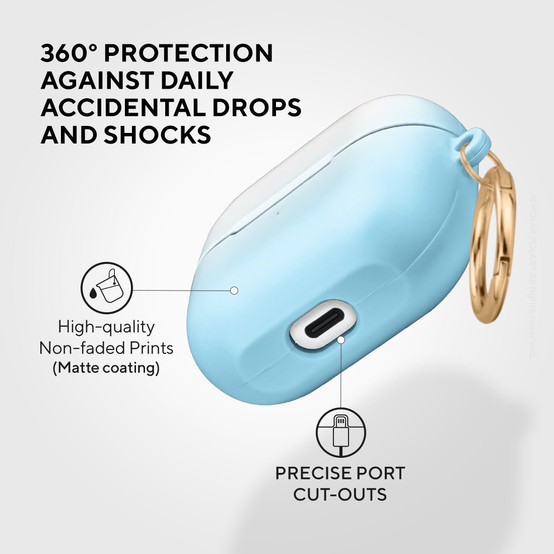 Pastel Samsung Galaxy Buds3 Pro Case - Iceberg Pastel cute and personalisable Buds3 Pro Case - POLAR POLAR