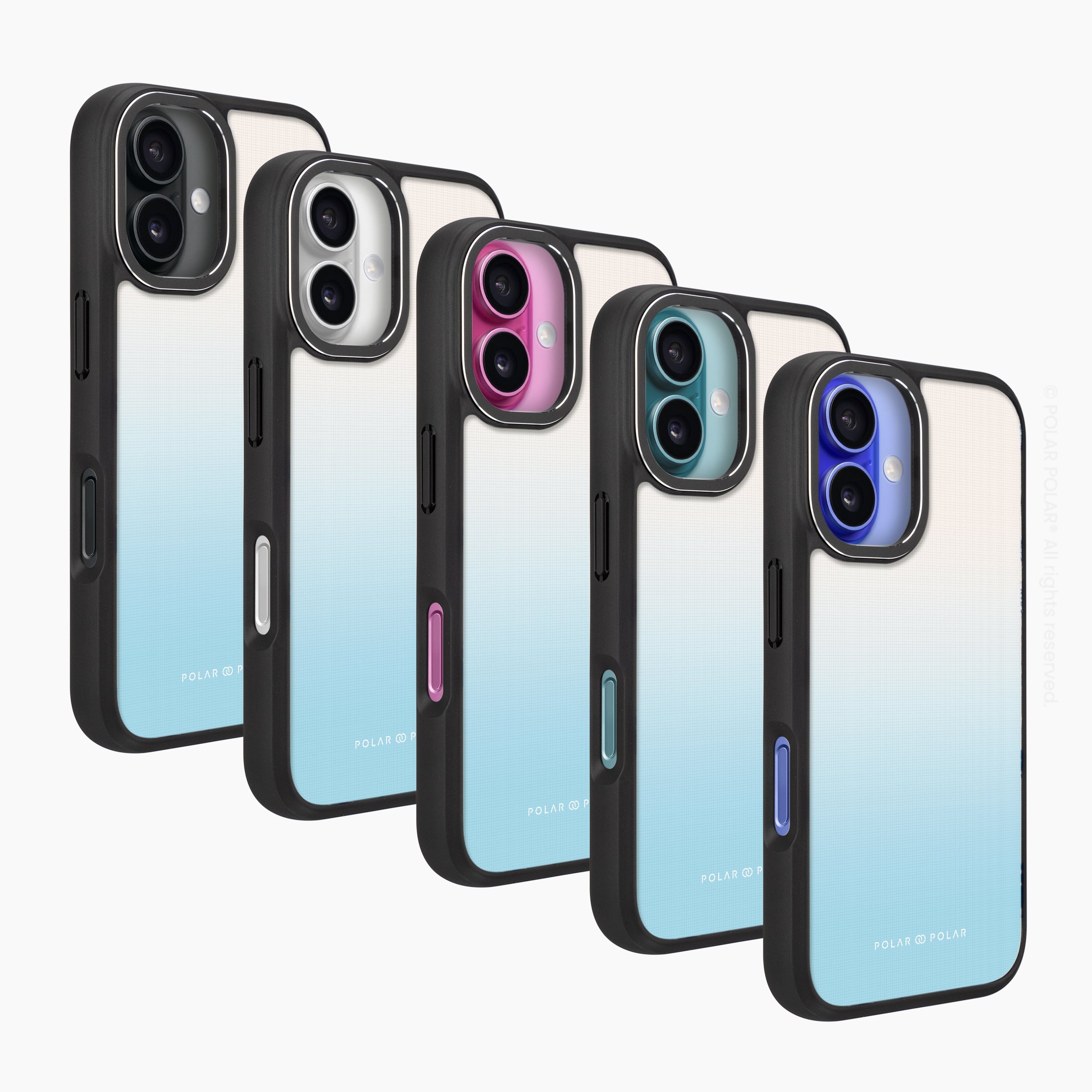Iceberg Pastel - iPhone 16 Frosted Black Bumper MagSafe Case