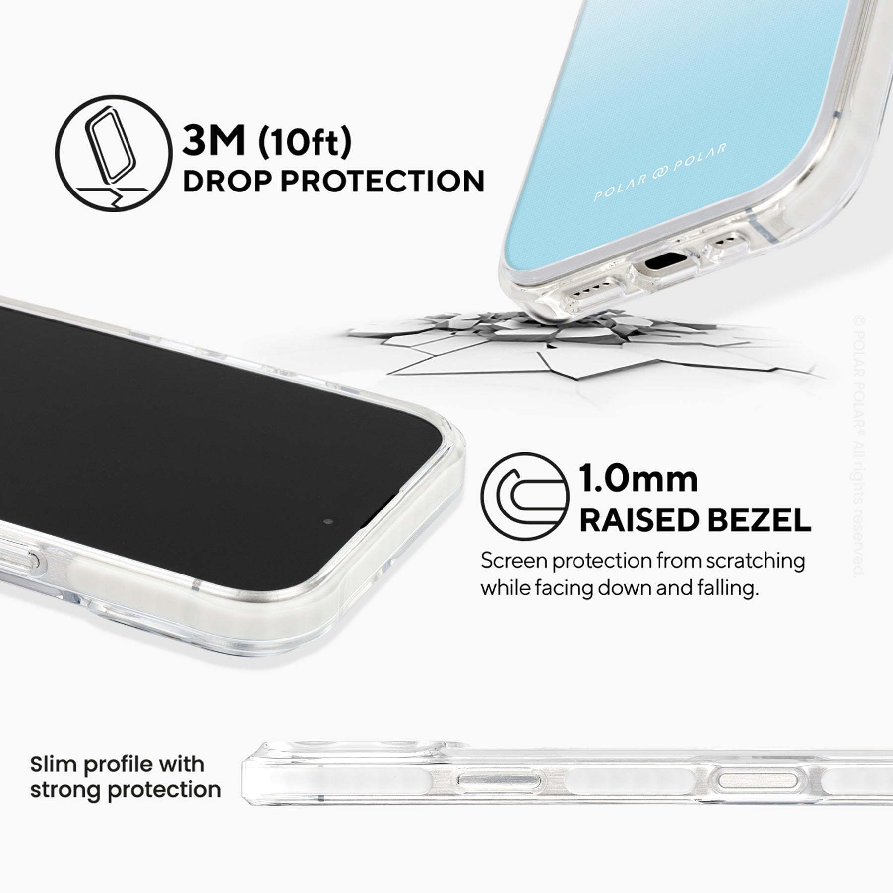 冰山粉彩 - iPhone 16 Pro 透明邊防摔 MagSafe 手機殼