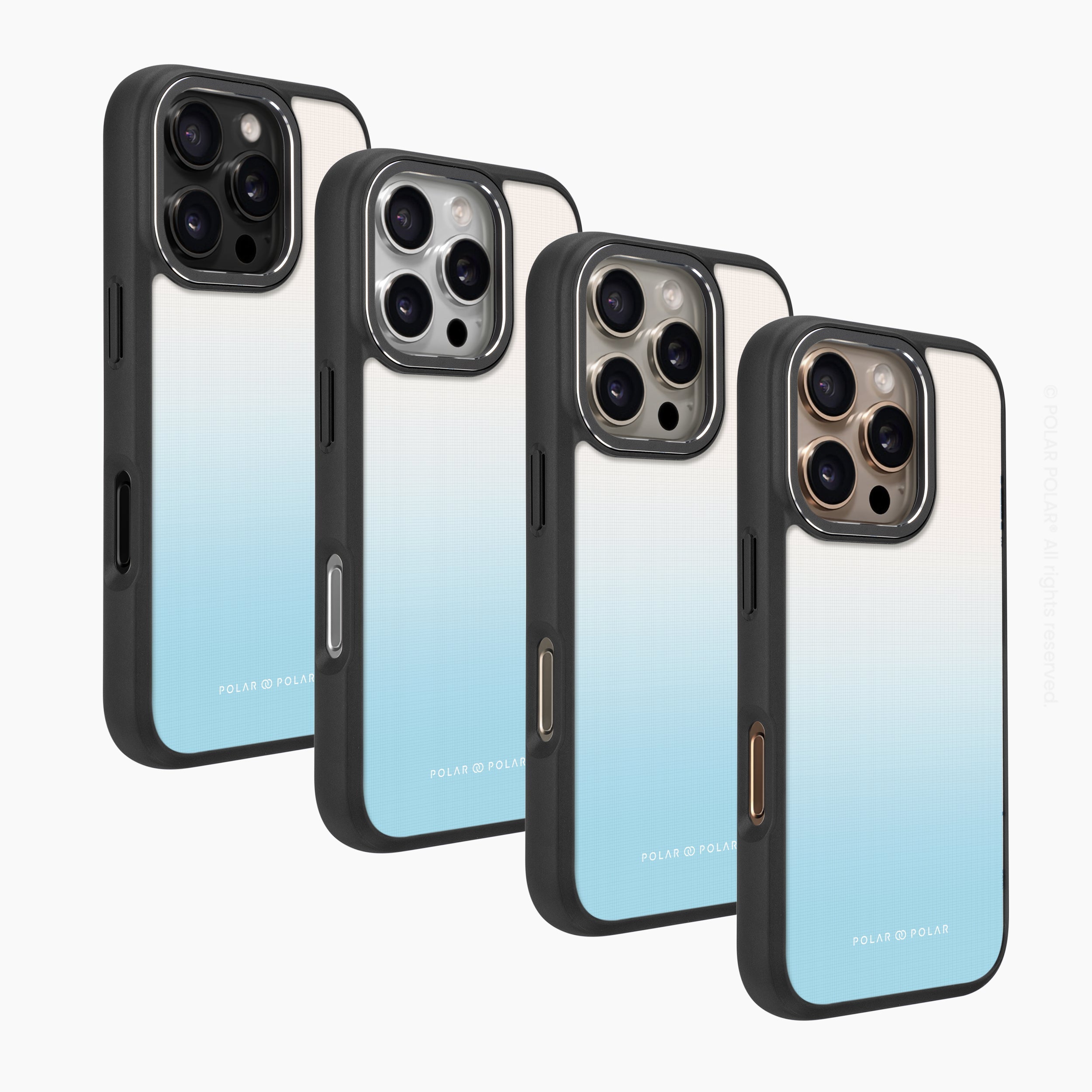 Iceberg Pastel - iPhone 16 Pro Frosted Black Bumper MagSafe Case