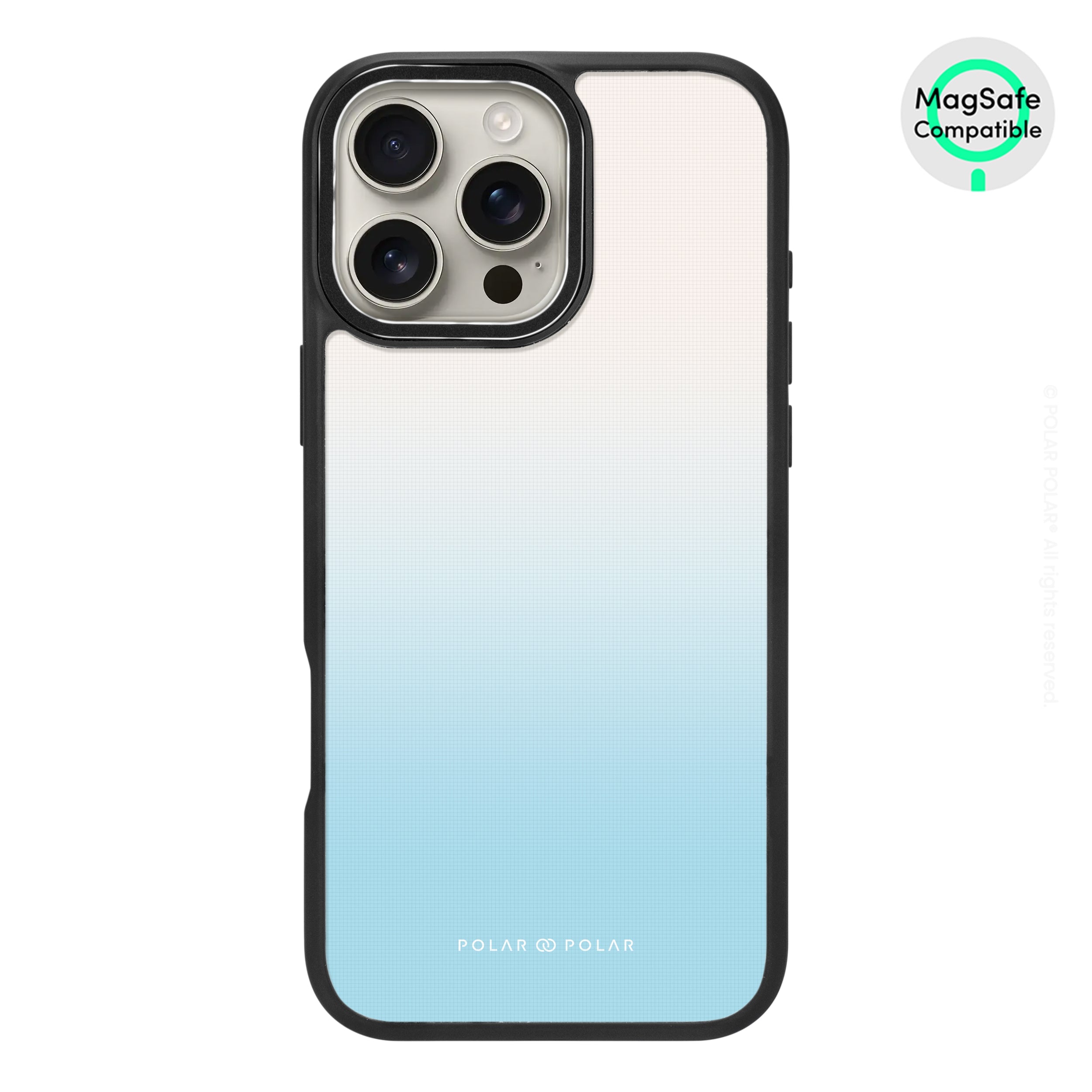 Iceberg Pastel - iPhone 16 Pro Max Frosted Black Bumper MagSafe Case