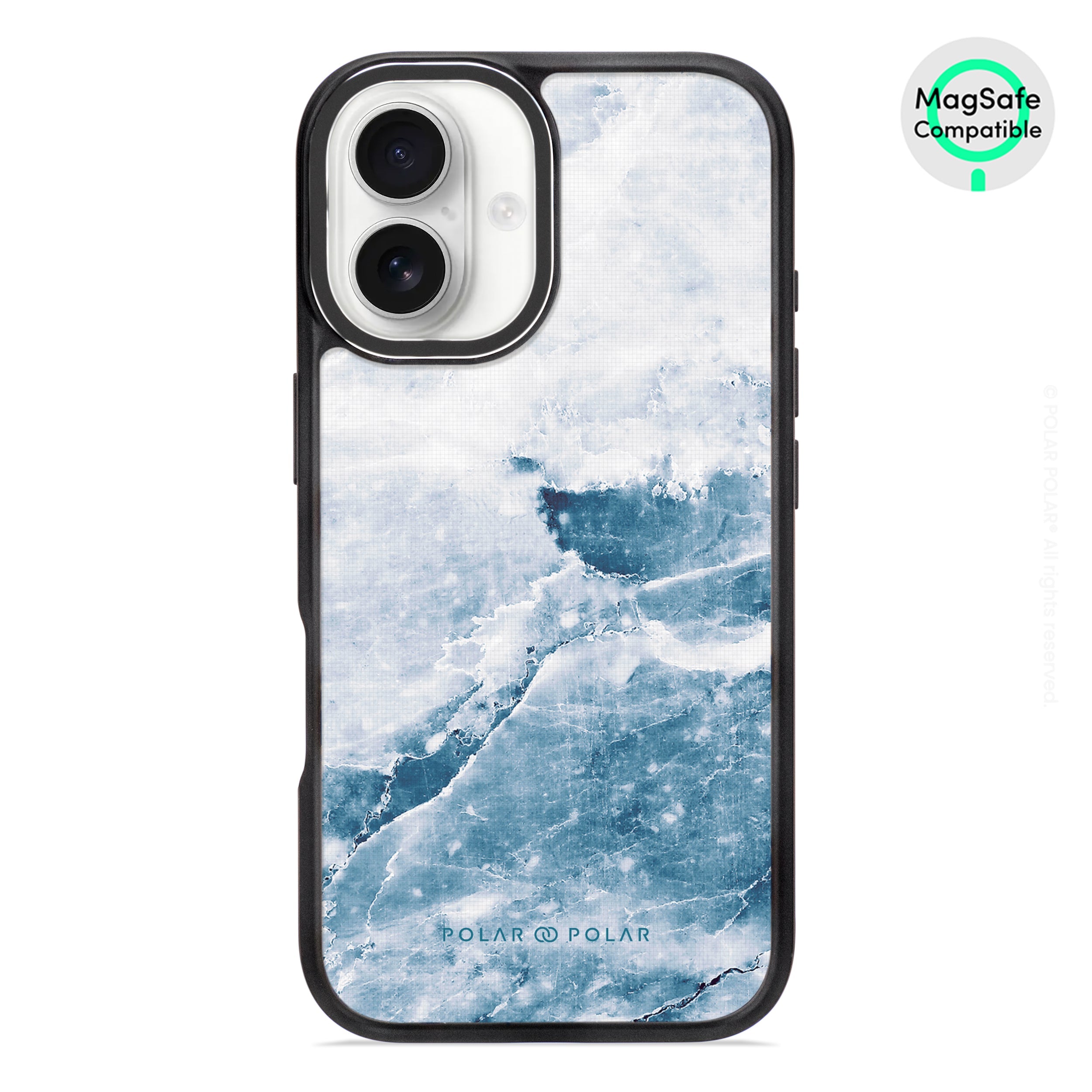Icy - iPhone 16 Frosted Black Bumper MagSafe Case