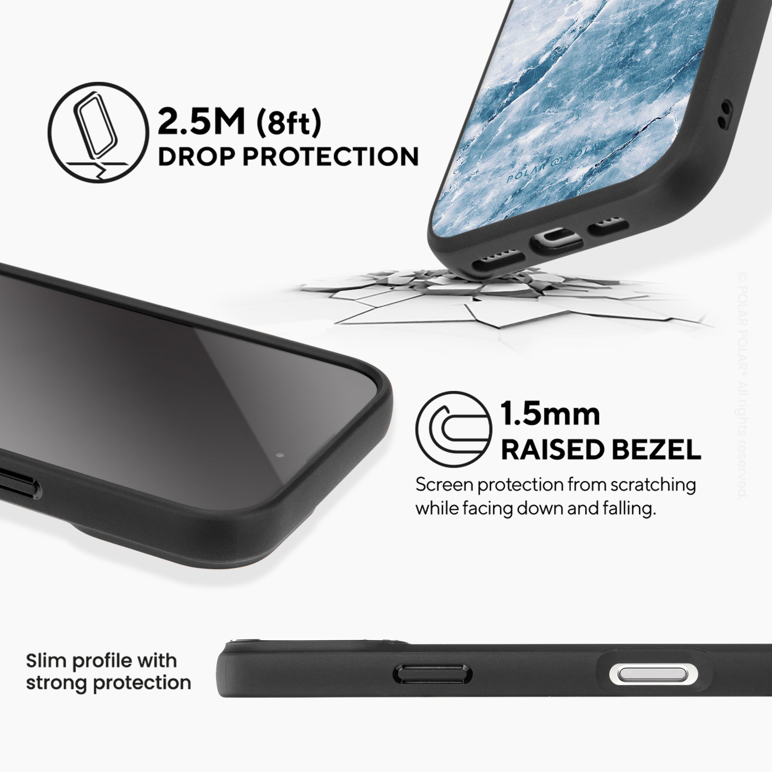 Icy - iPhone 16 Frosted Black Bumper MagSafe Case