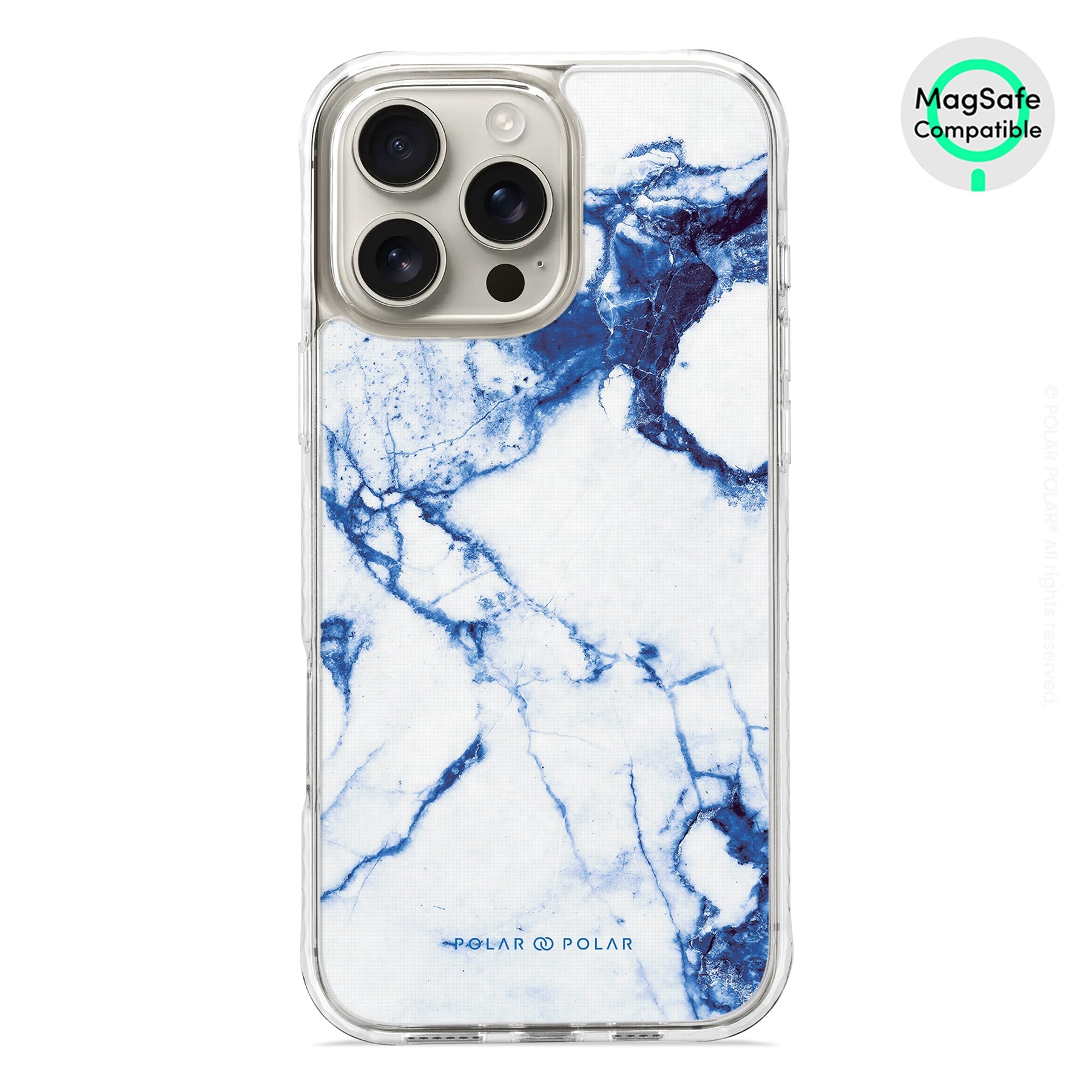 Indigo Vase - iPhone 16 Pro Max Clear Bumper MagSafe Case