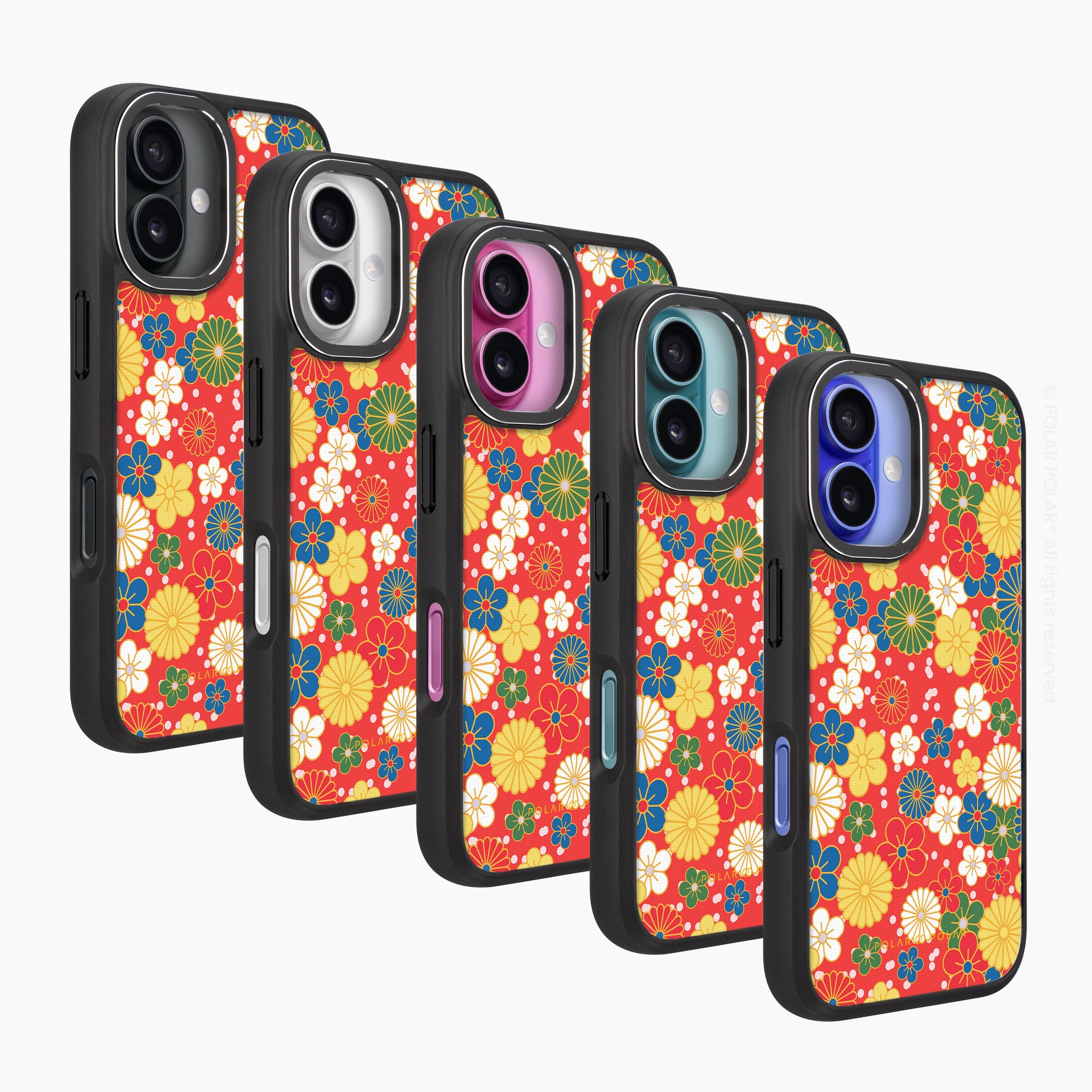 Japan Blossoms - iPhone 16 Frosted Black Bumper MagSafe Case