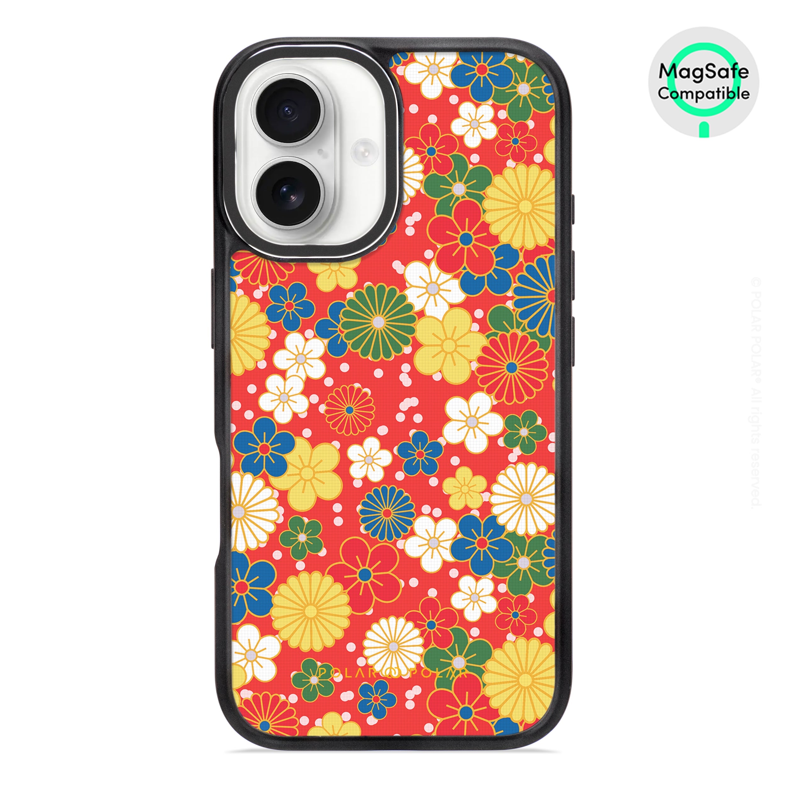 Japan Blossoms - iPhone 16 Frosted Black Bumper MagSafe Case