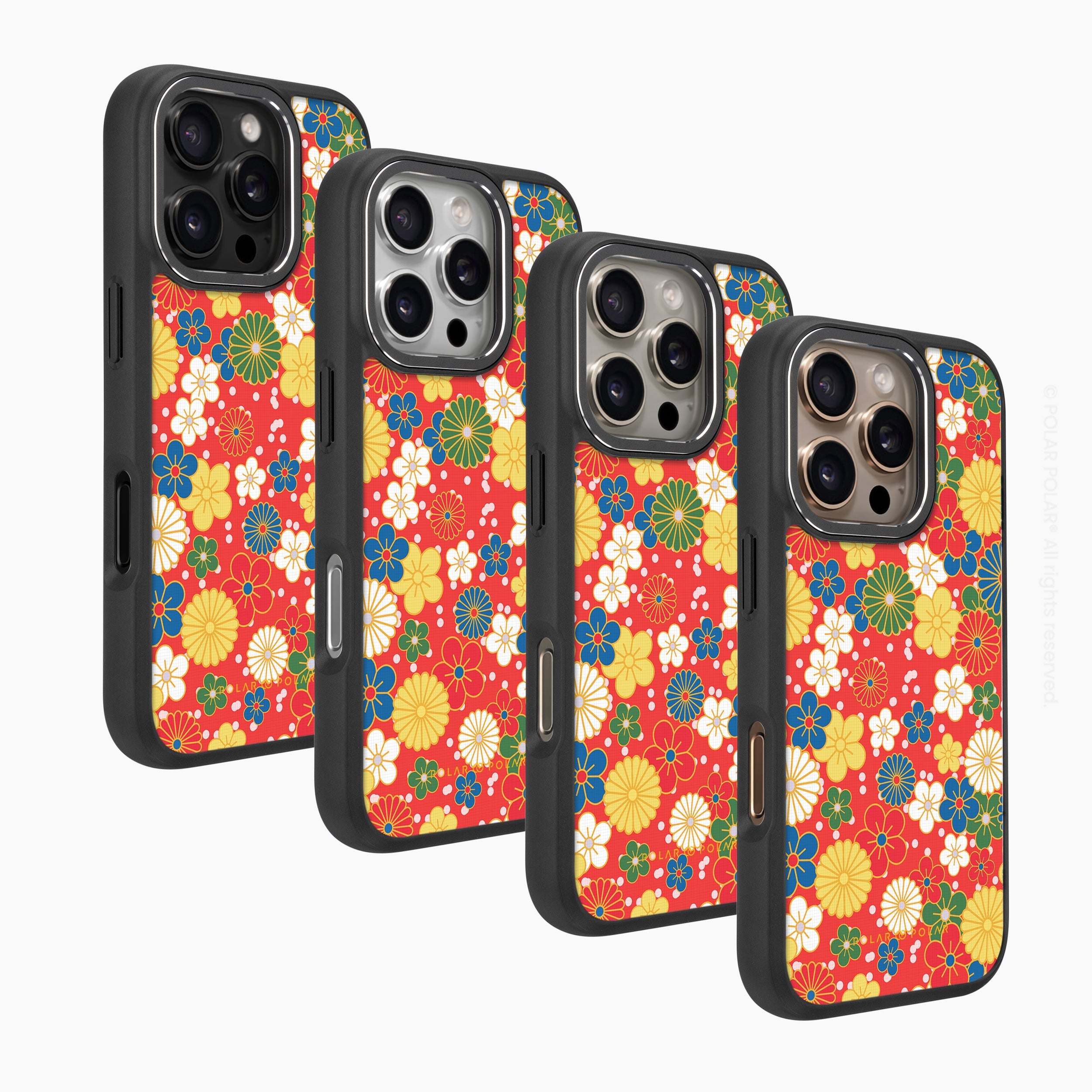 Japan Blossoms - iPhone 16 Pro Frosted Black Bumper MagSafe Case