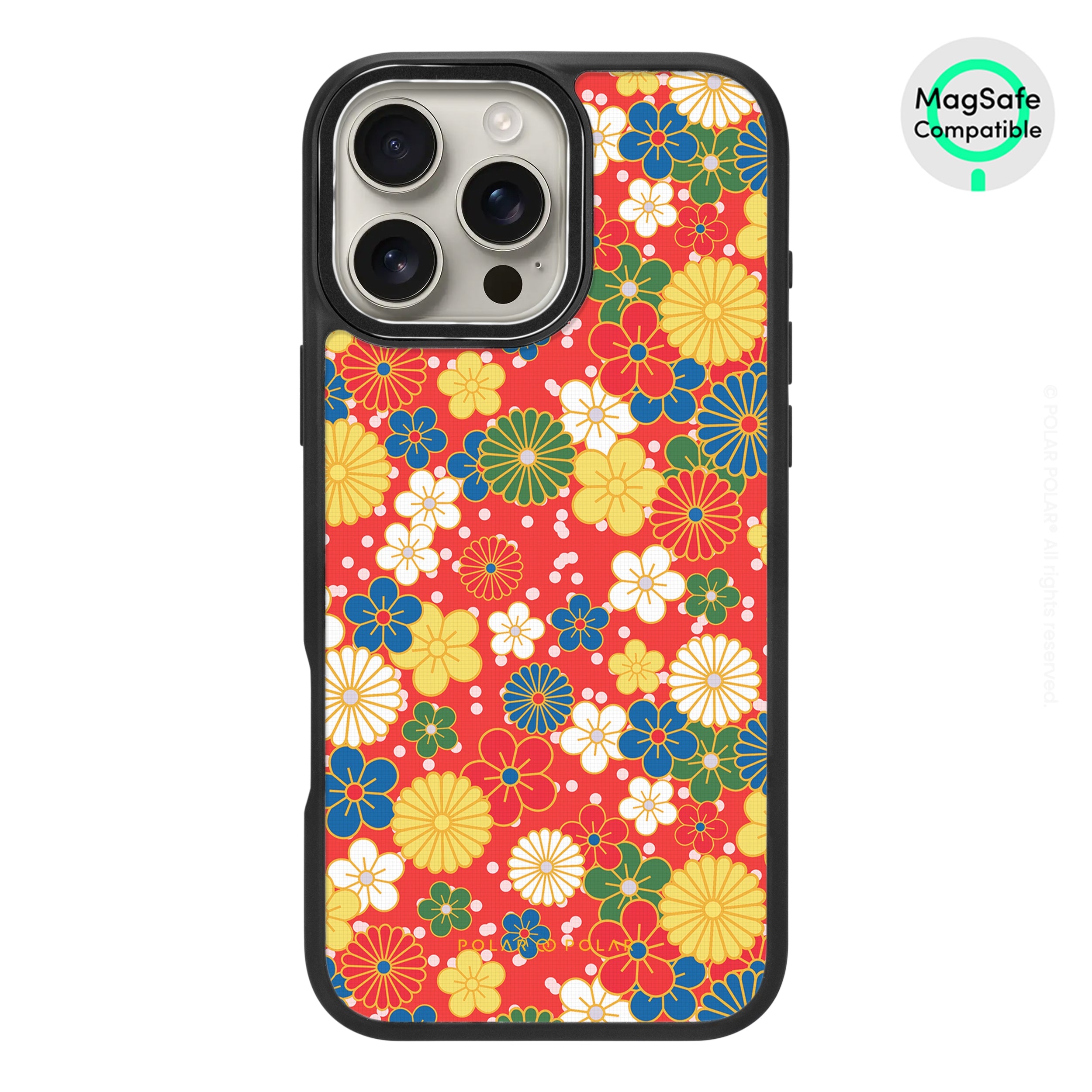 Japan Blossoms - iPhone 16 Pro Max Frosted Black Bumper MagSafe Case
