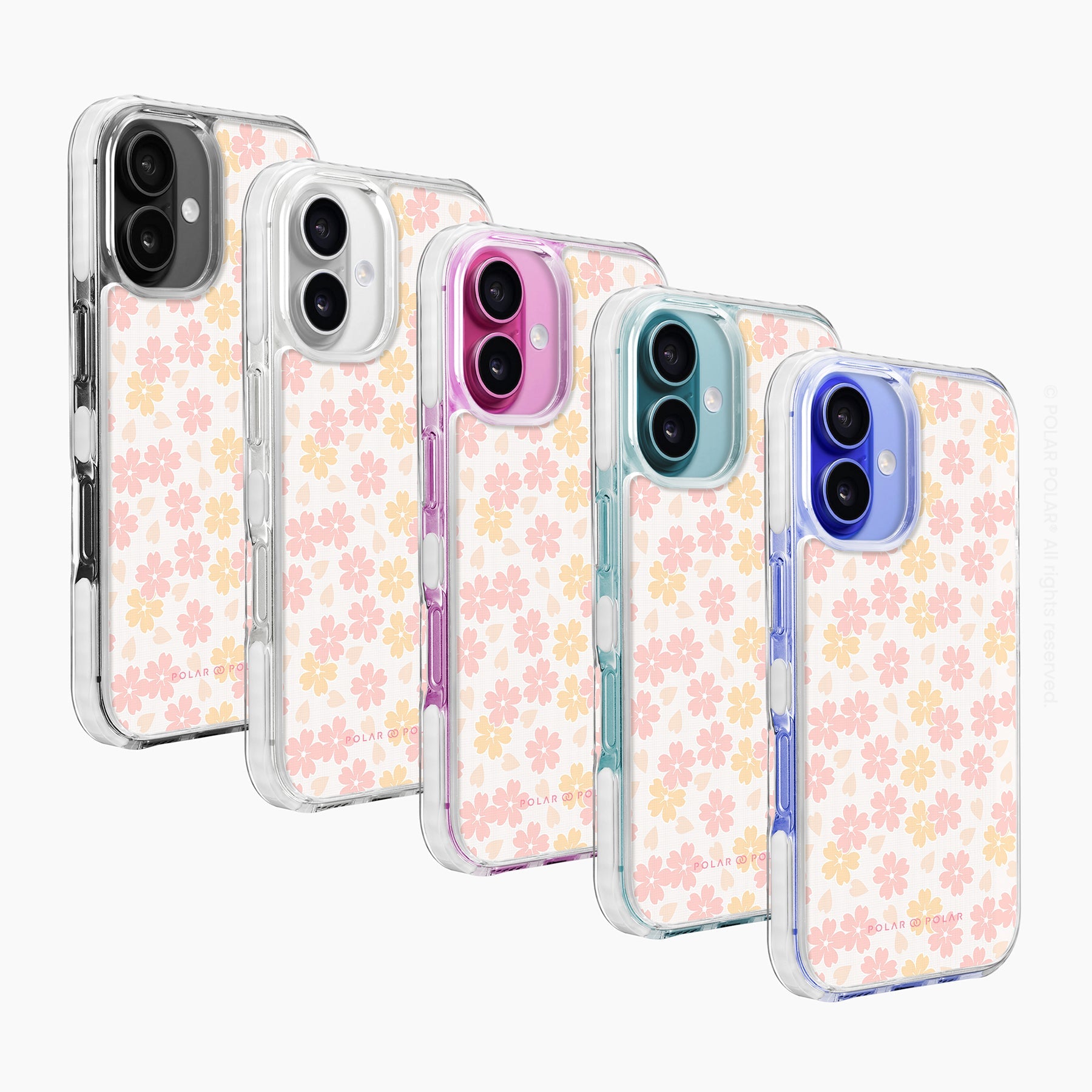 Light Pink Sakura - iPhone 16 Plus Clear Bumper MagSafe Case