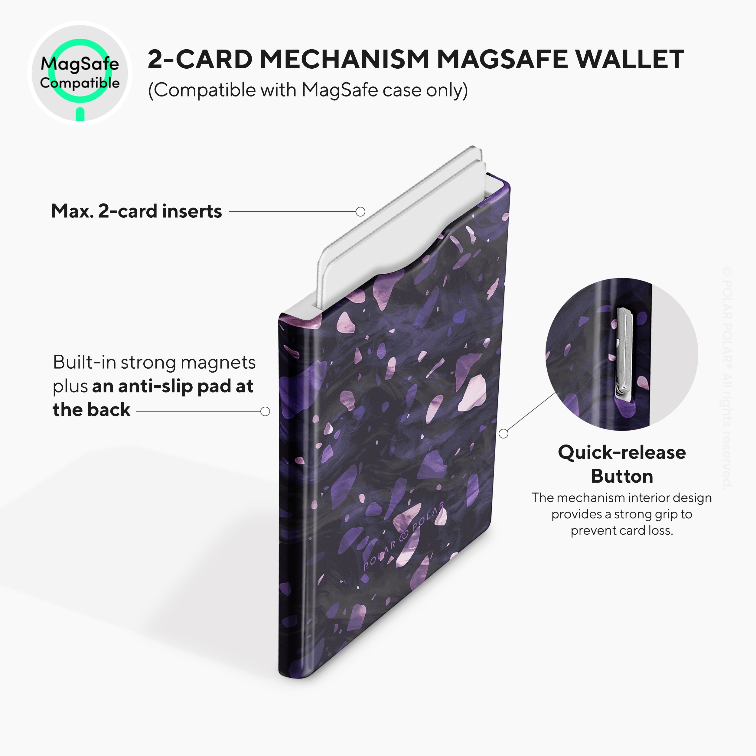 Lilac Terrazzo Gem MagSafe Wallet