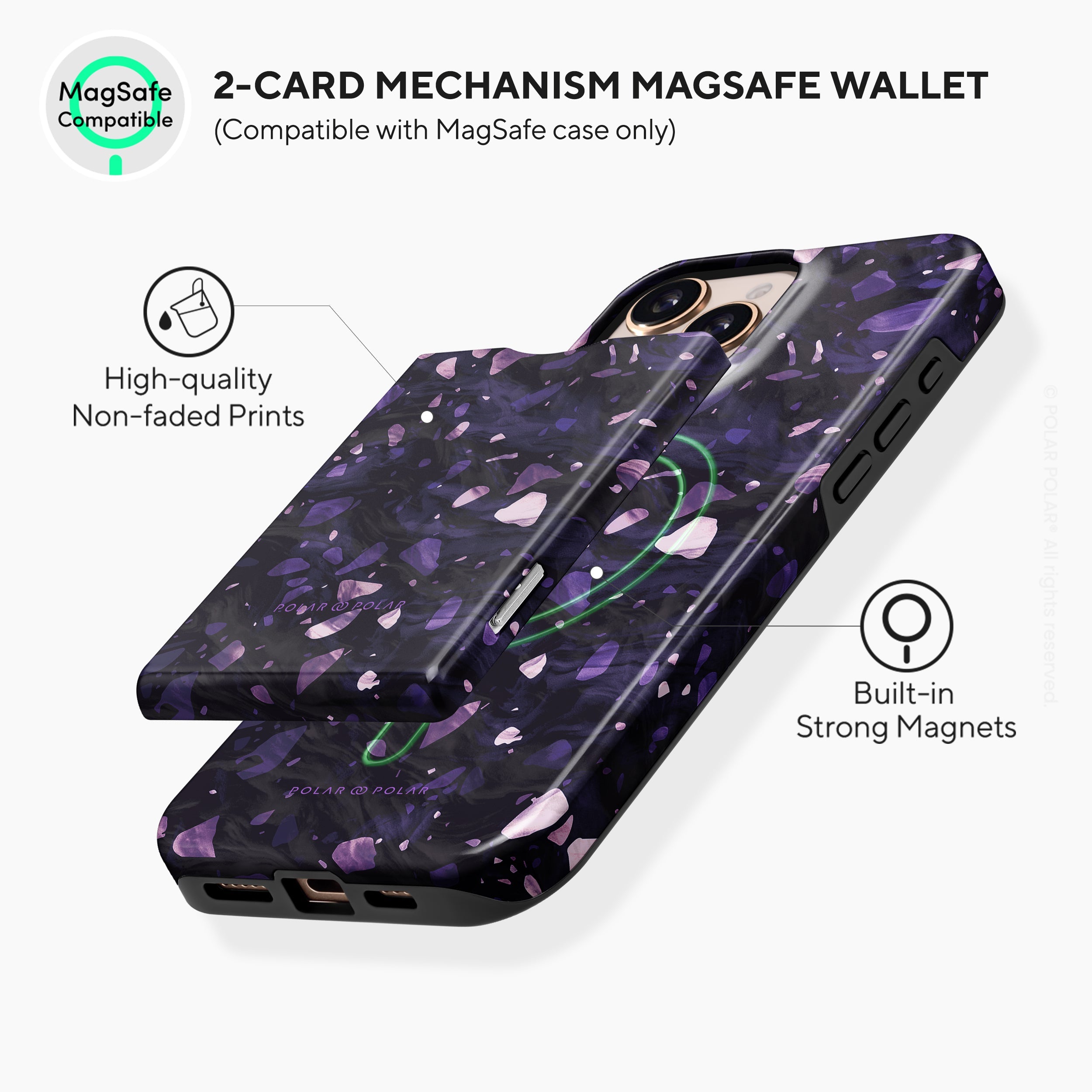 Lilac Terrazzo Gem MagSafe Wallet