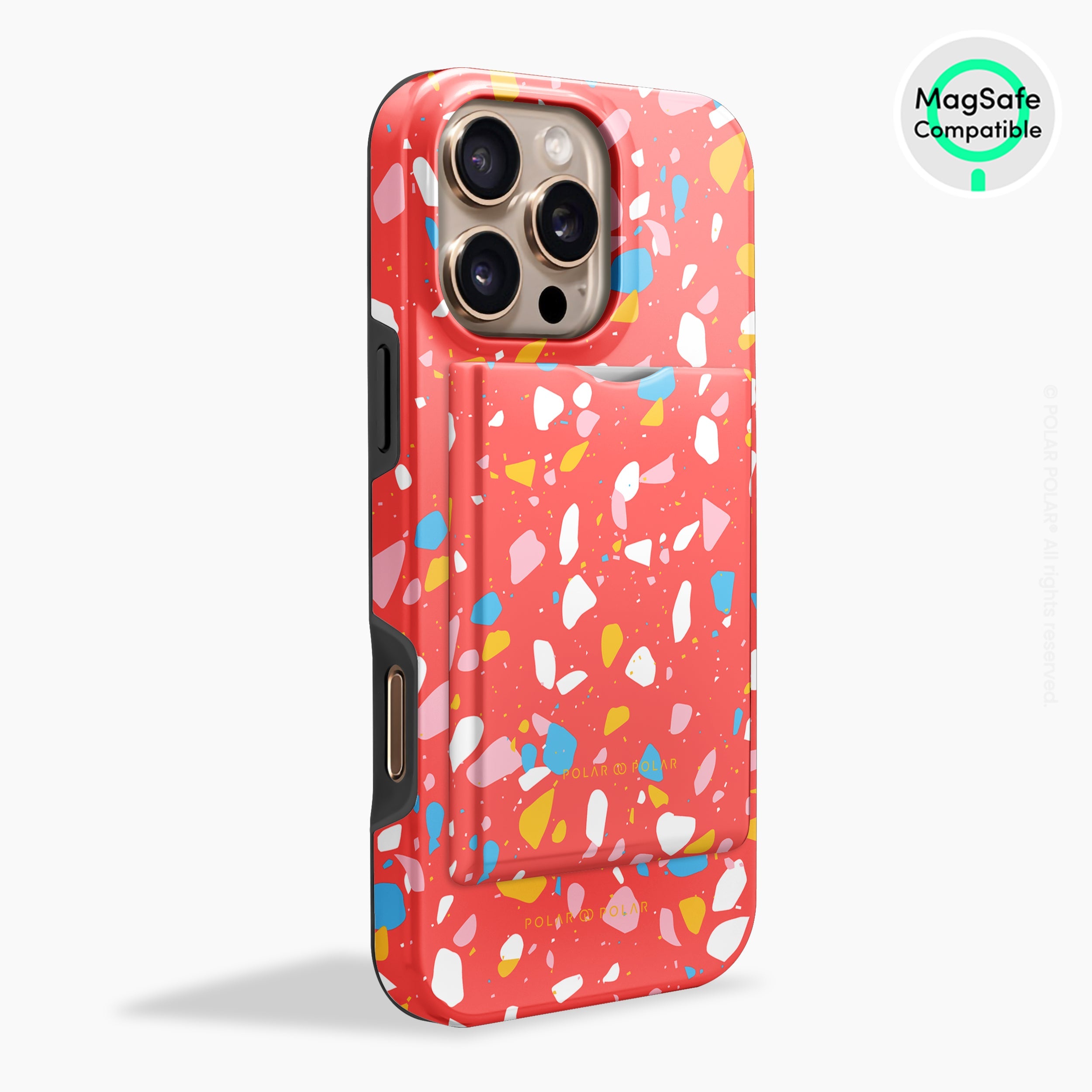 Living Coral Terrazzo MagSafe Wallet