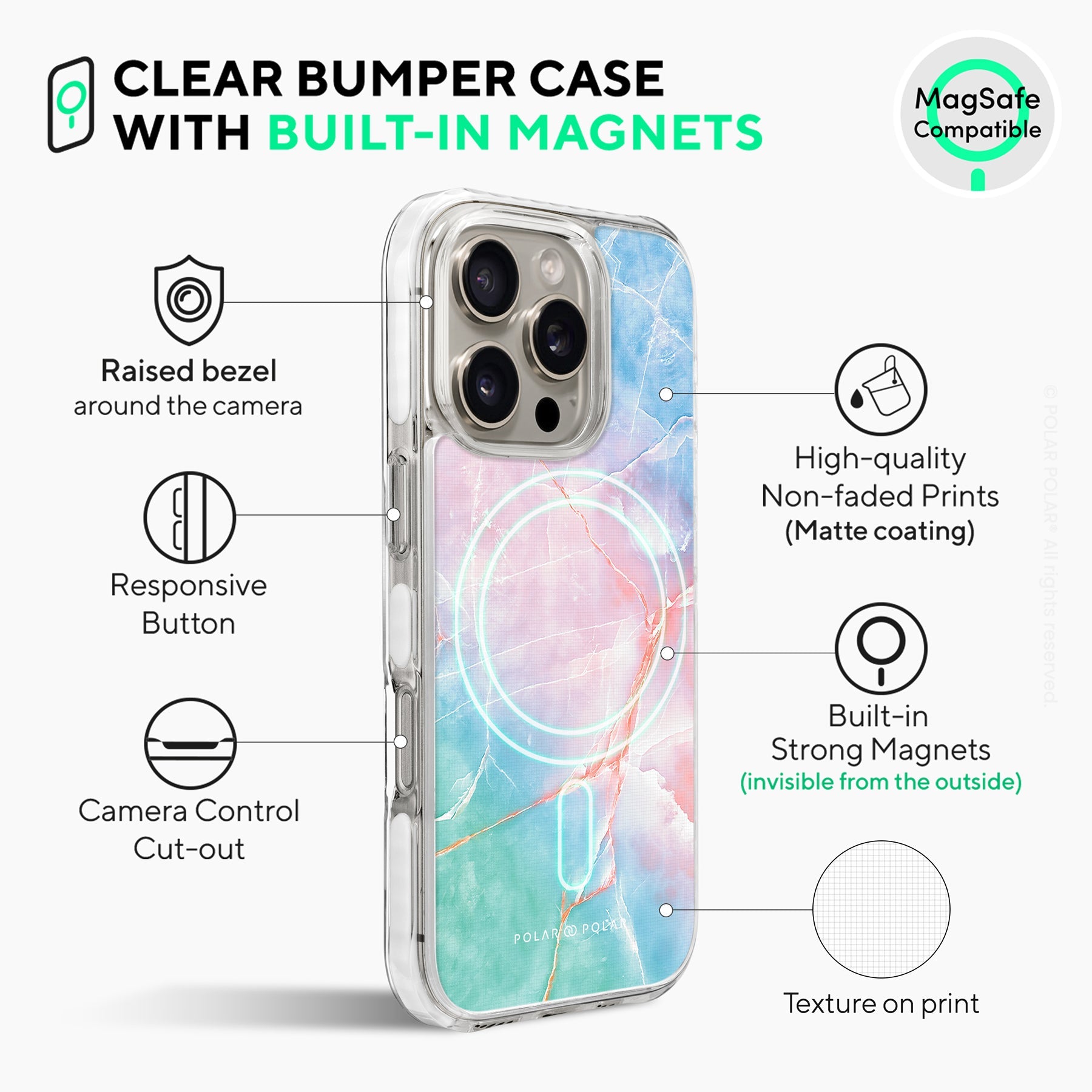 Magic Heaven - iPhone 16 Pro Max Clear Bumper MagSafe Case