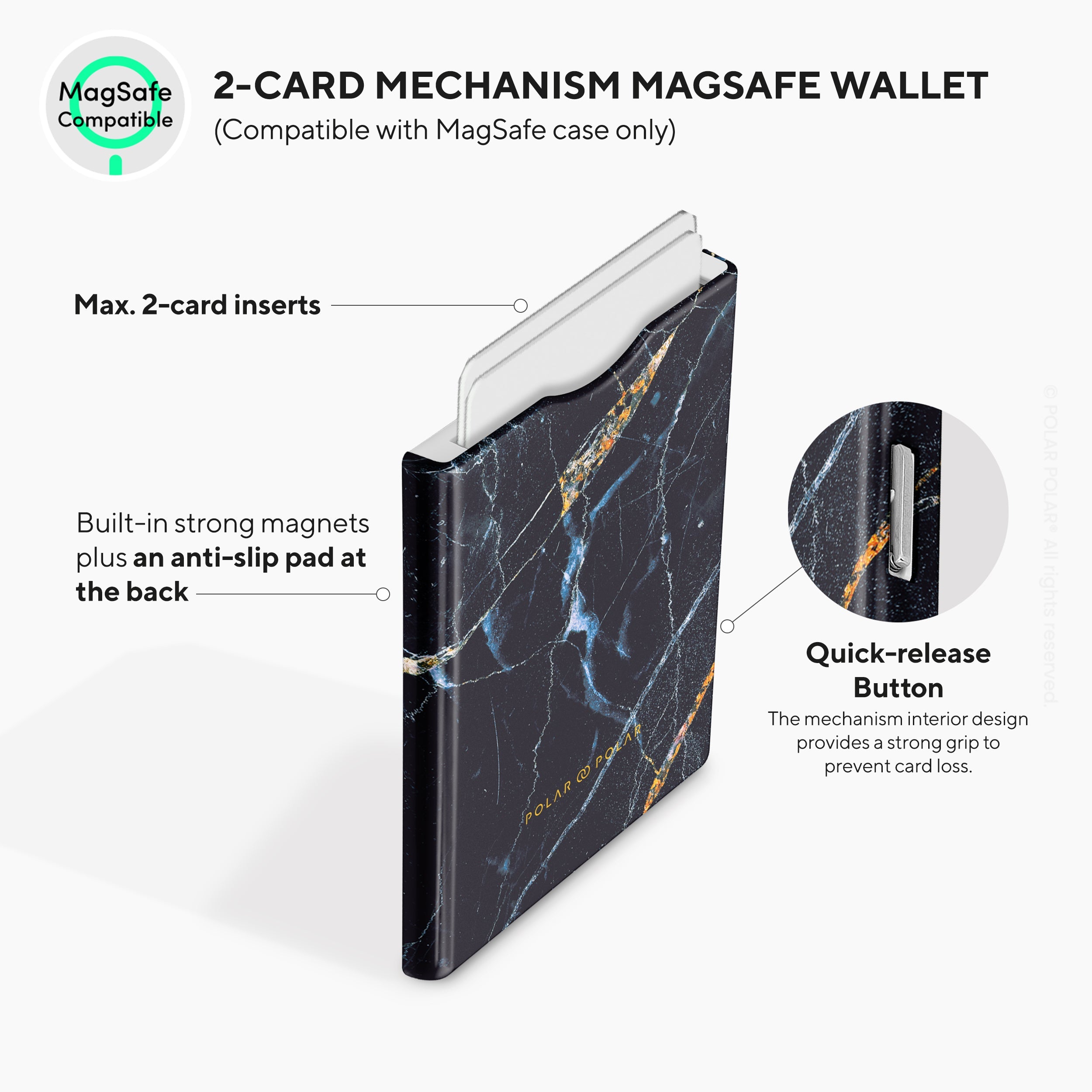 Midnight Marble MagSafe Wallet