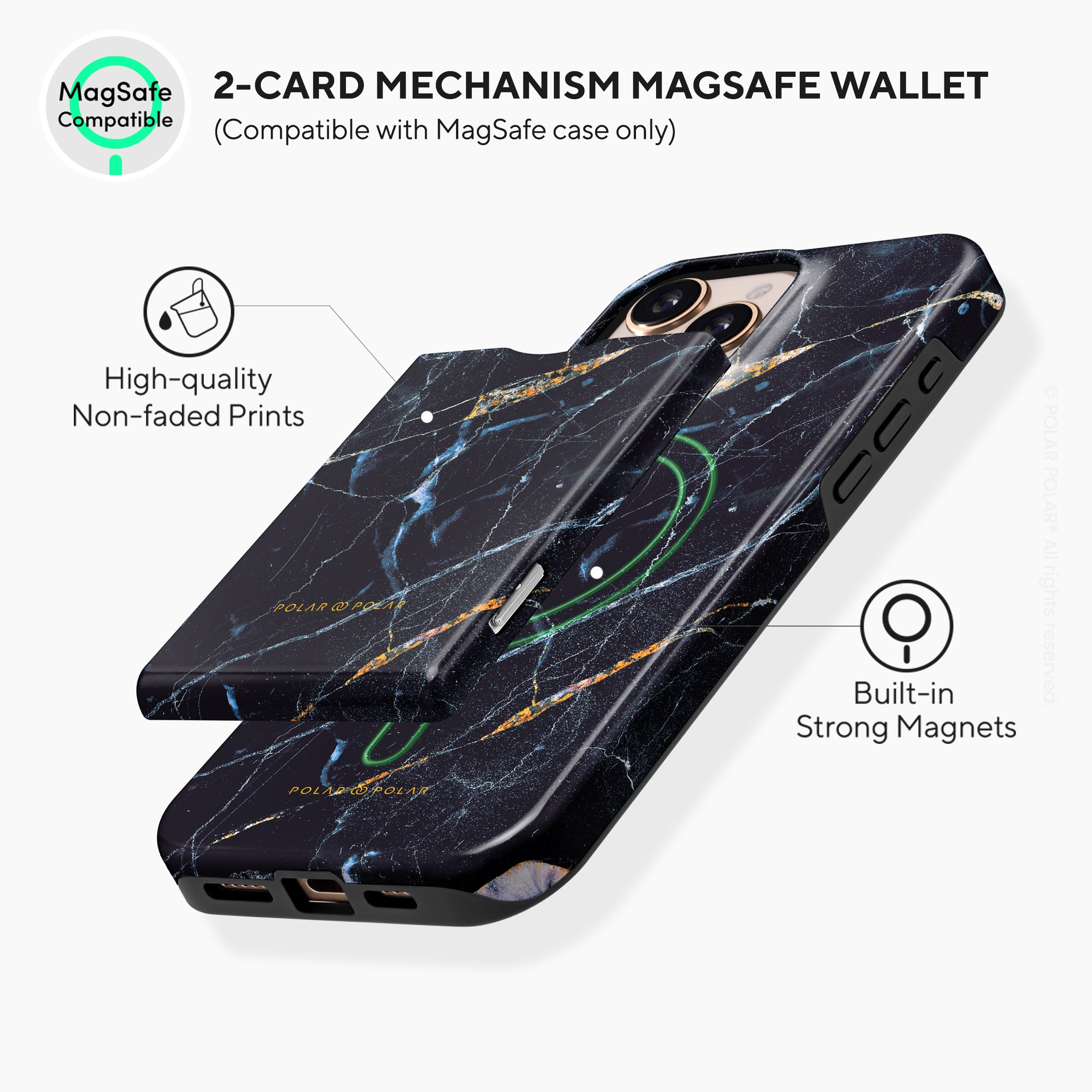 Midnight Marble MagSafe Wallet