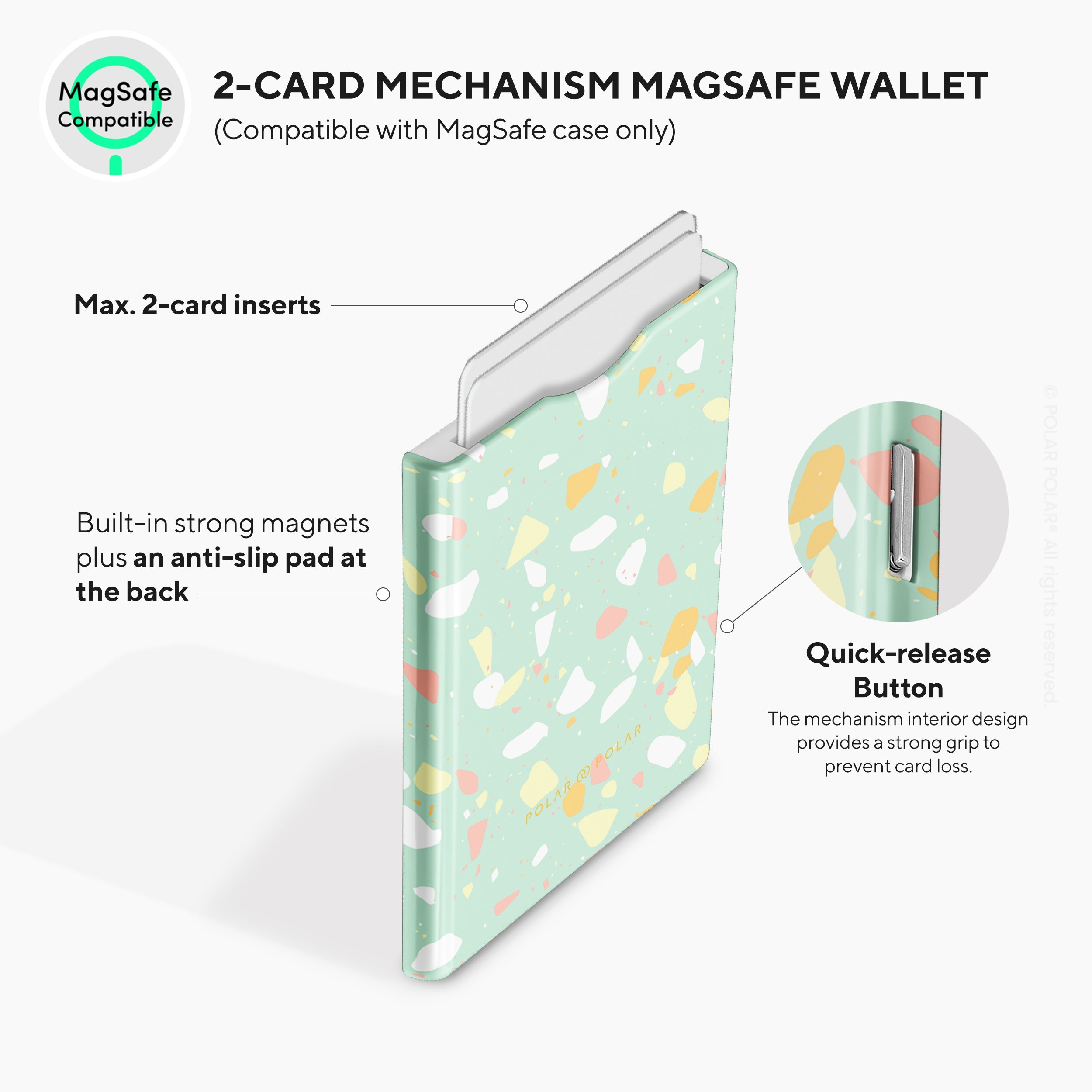 Mist Green Terrazzo MagSafe Wallet
