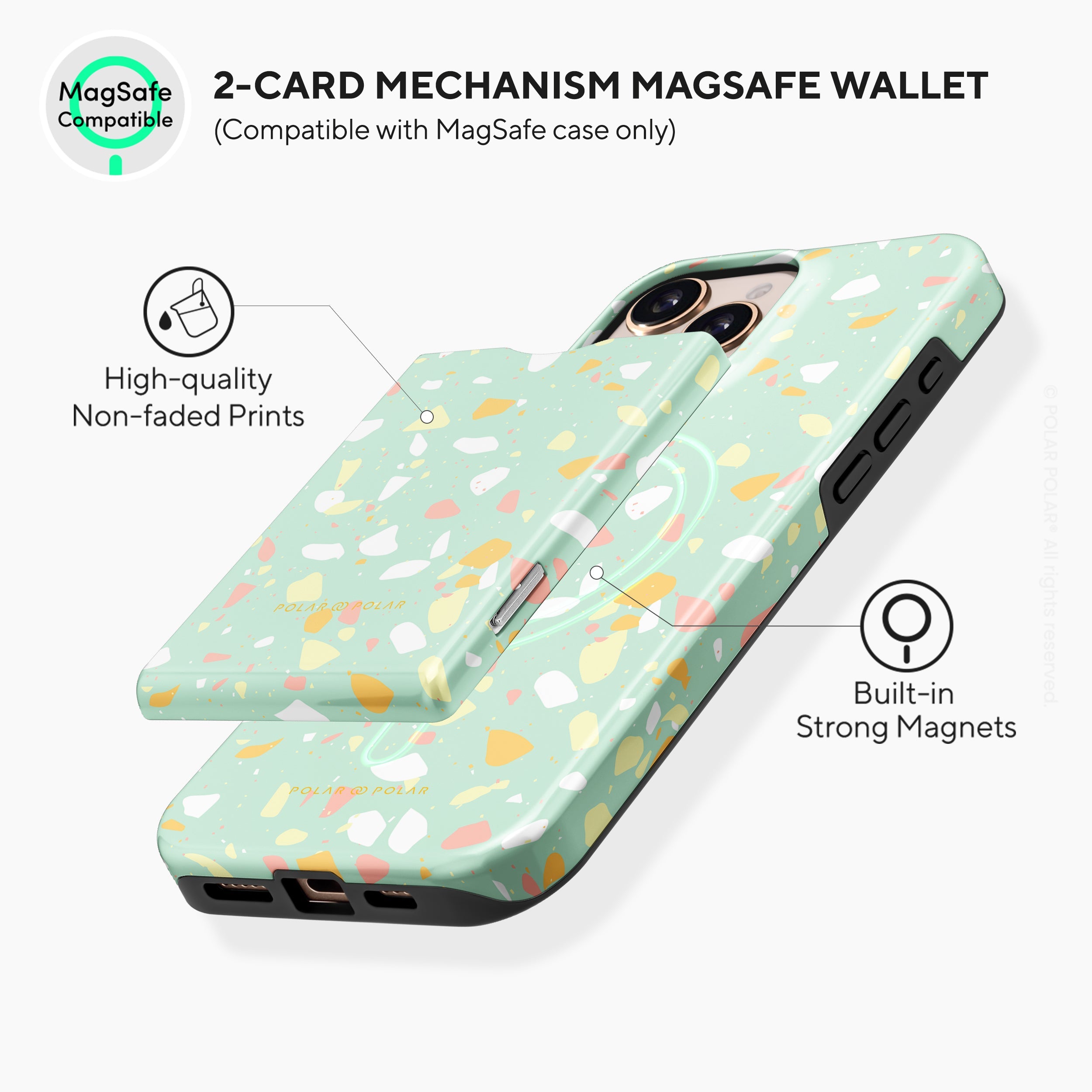 Mist Green Terrazzo MagSafe Wallet